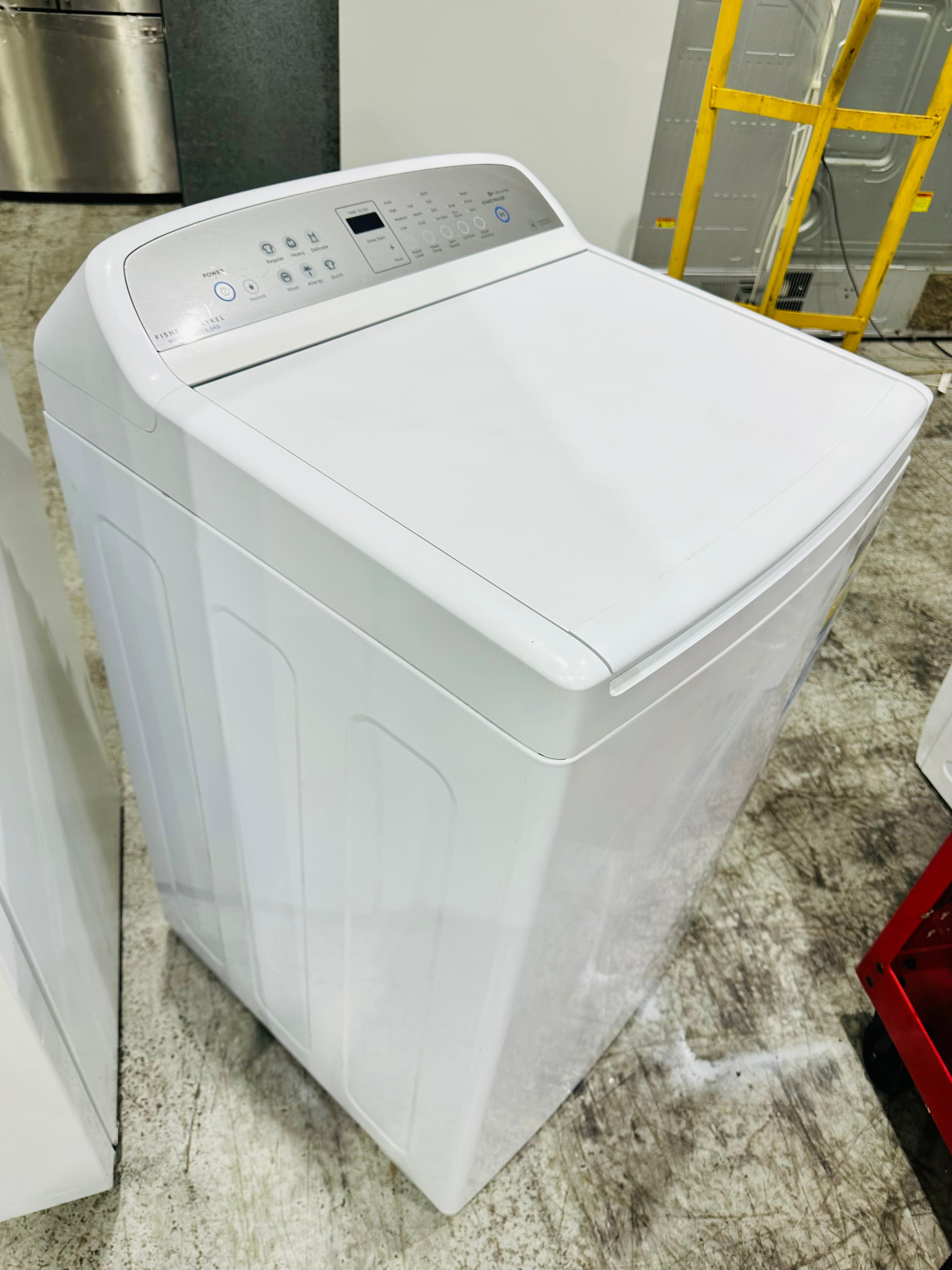 Samsung 341L Fridge Freezer & Fisher & Paykel 8.5kg Top Loader Combo