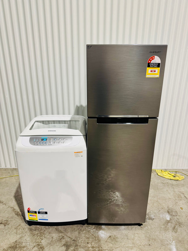 **SAMSUNG 270 LITRES FRIDGE FREEZER & 6.5 KGS TOP LOADER WASHING MACHINE COMBO PACKAGE DEAL**