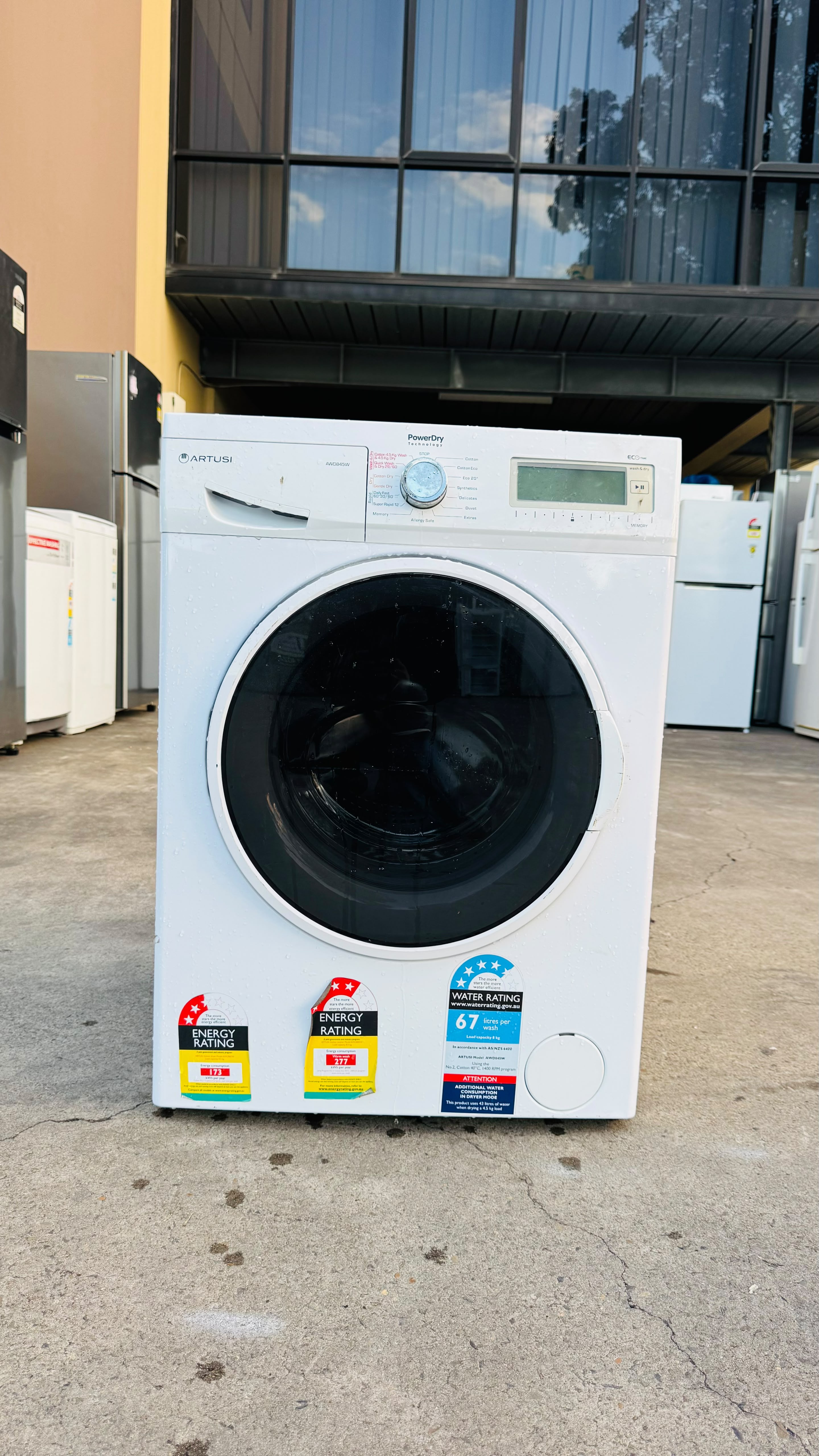ARTUSI 8KGS FRONT LOADER WASHING MACHINE
