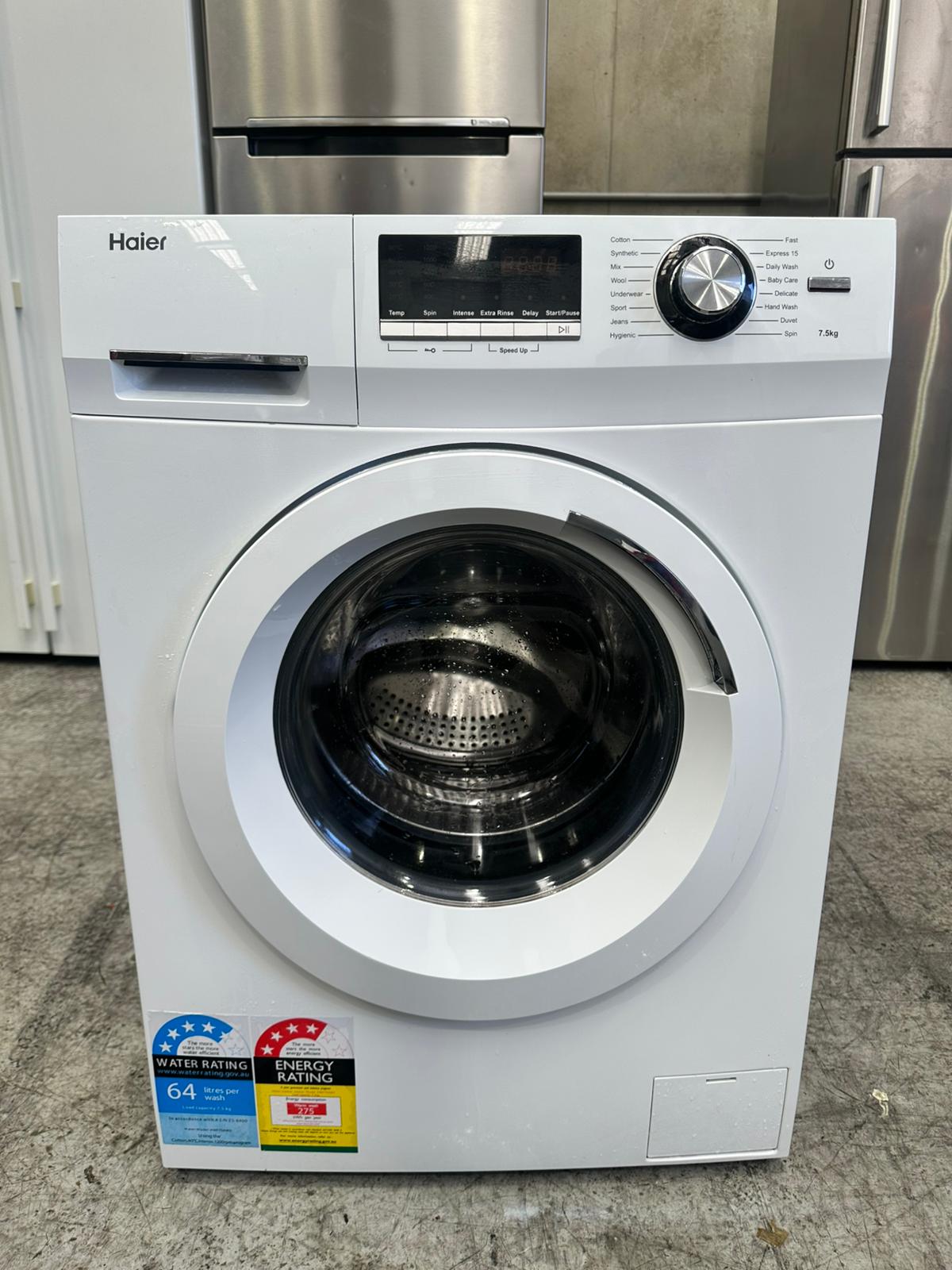HAIER 7.5KGS FRONT LOADER WASHING MACHINE