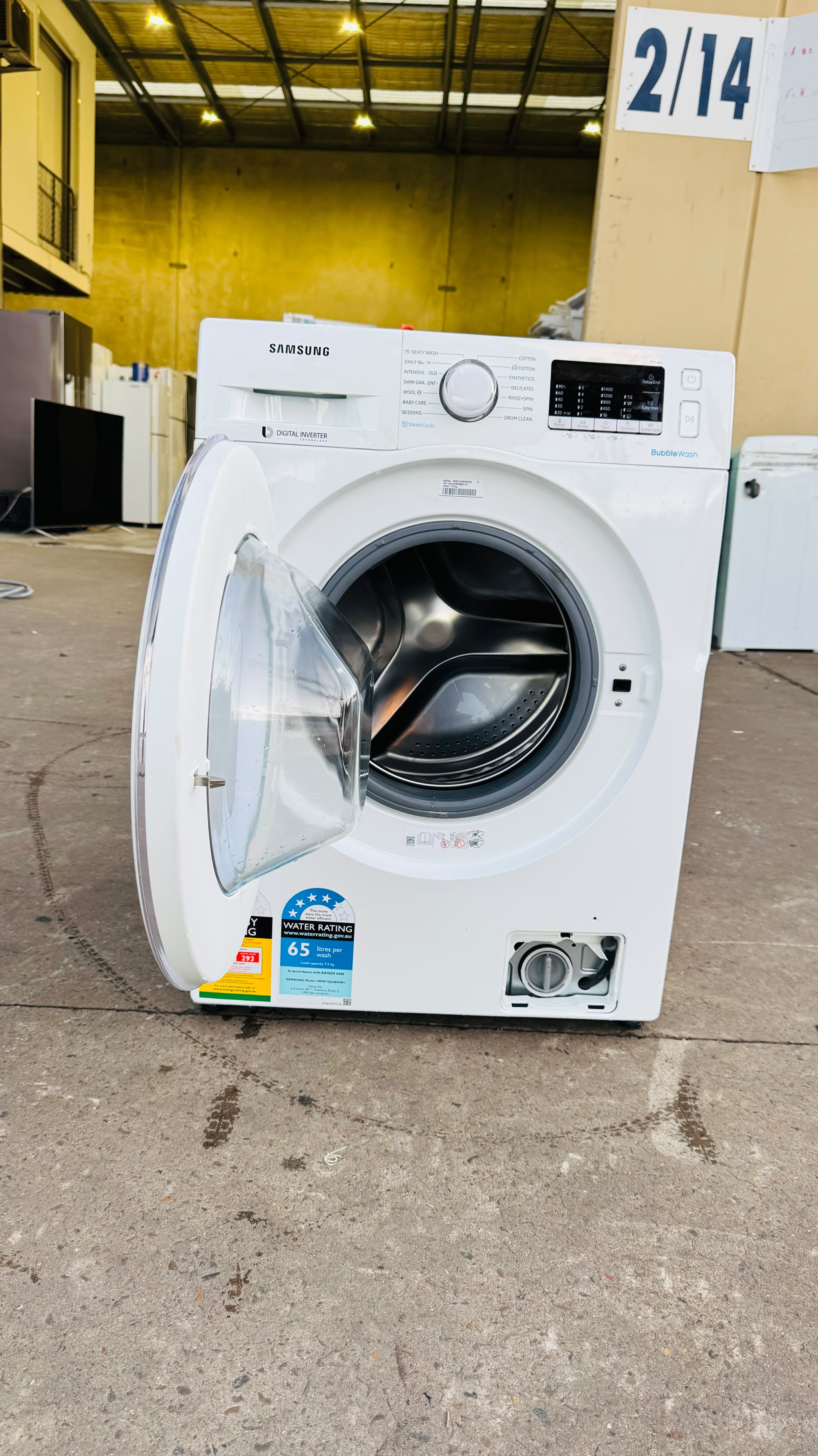 SAMSUNG 7.5KGS FRONT LOADER WASHING MACHINE