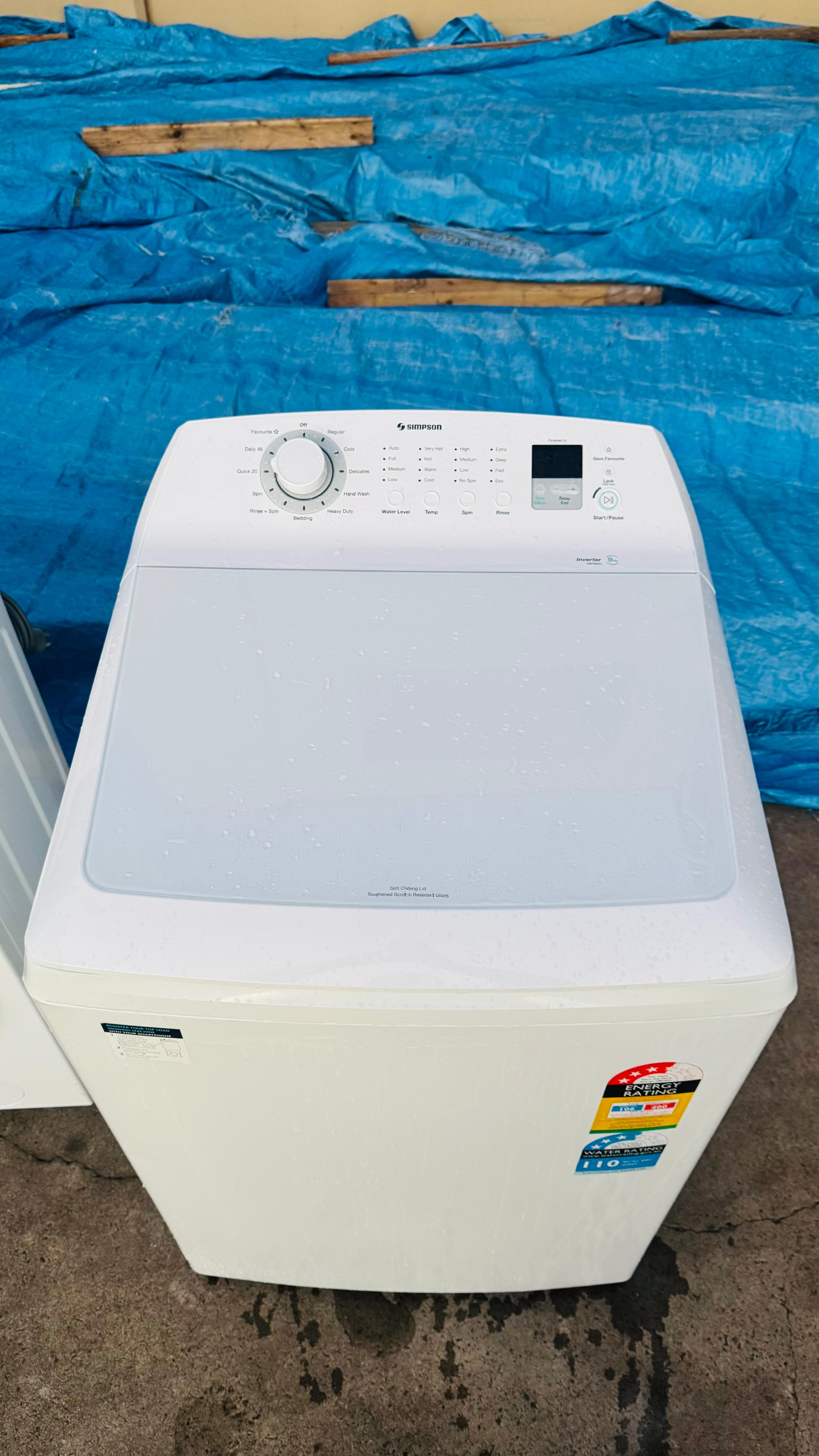 SIMPSON 9KGS TOP LOADER WASHING MACHINE
