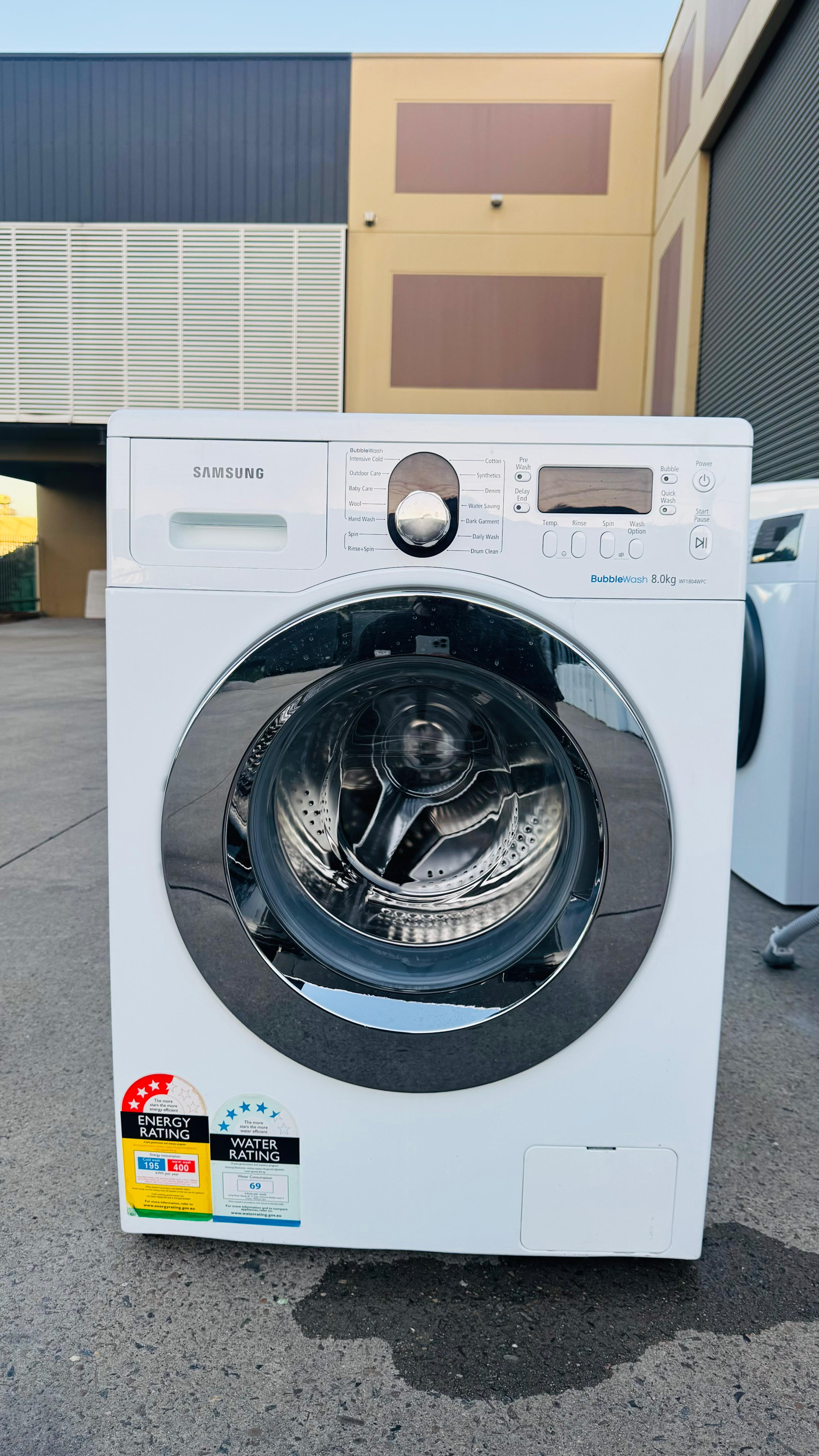 SAMSUNG 8KGS FRONT LOADER WASHING MACHINE