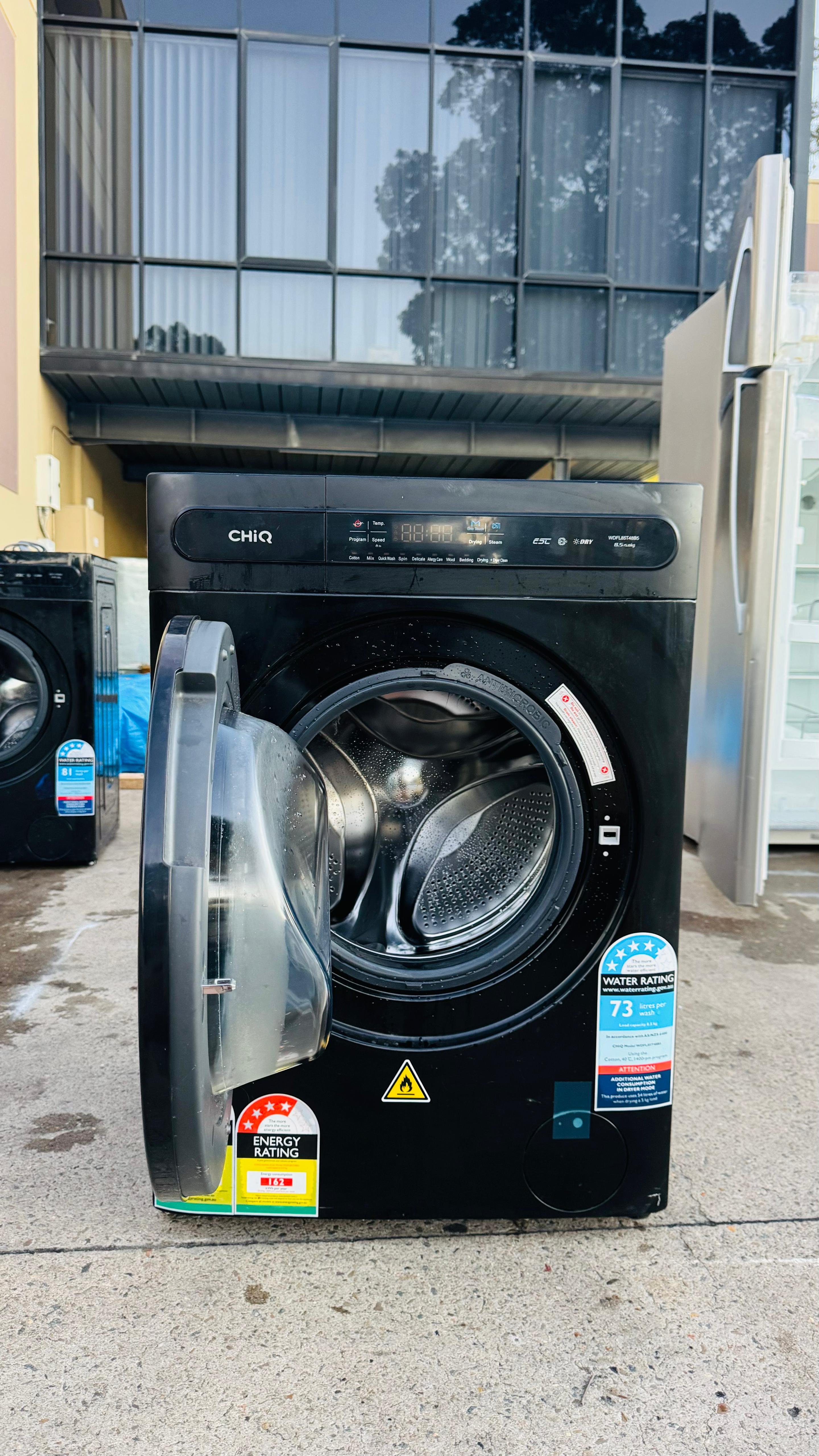 CHIQ 8.5 KGS FRONT LOADER WASHING MACHINE