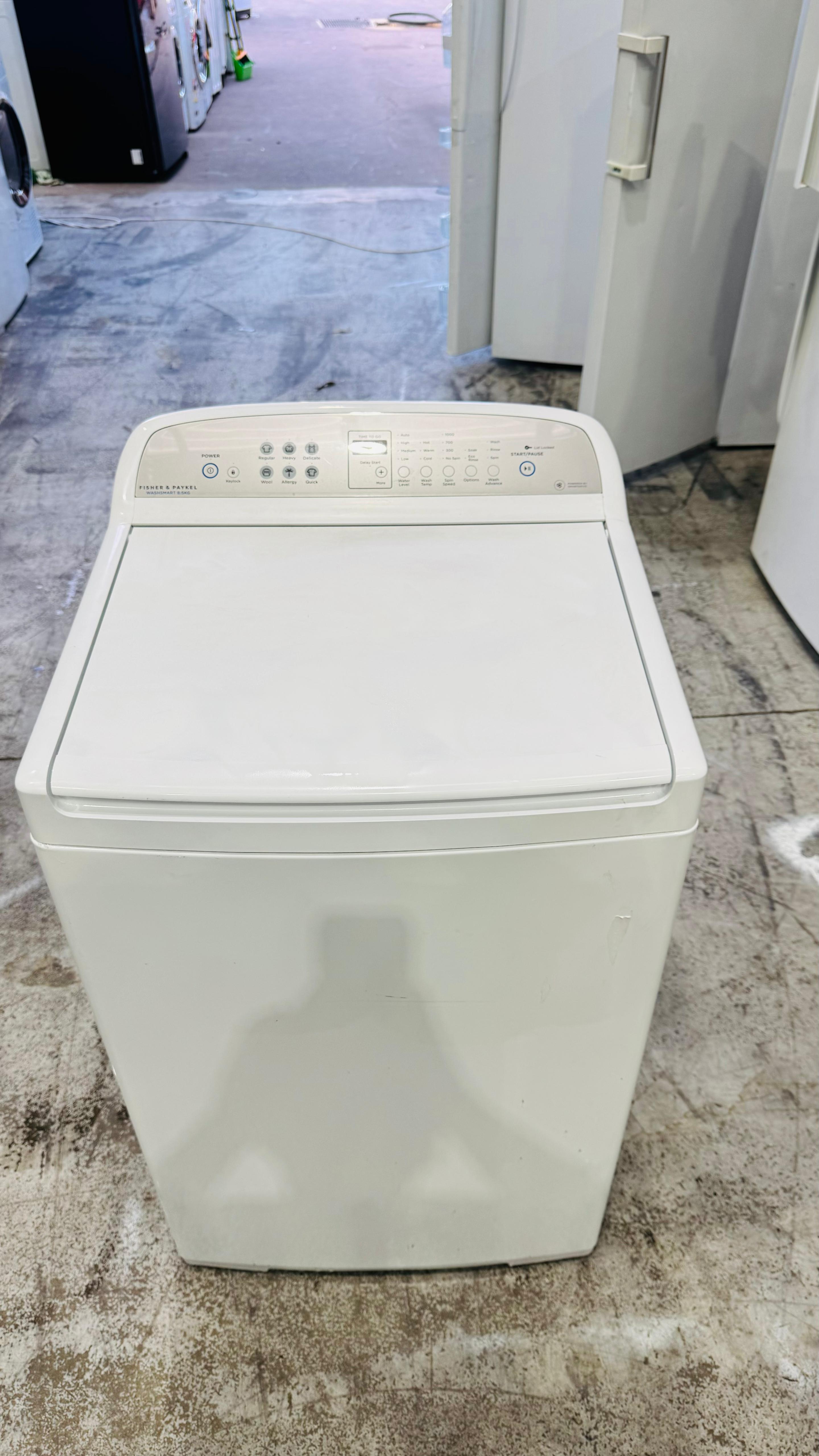 FISHER AND PAYKEL 8.5KGS TOP LOADER WASHING MACHINE