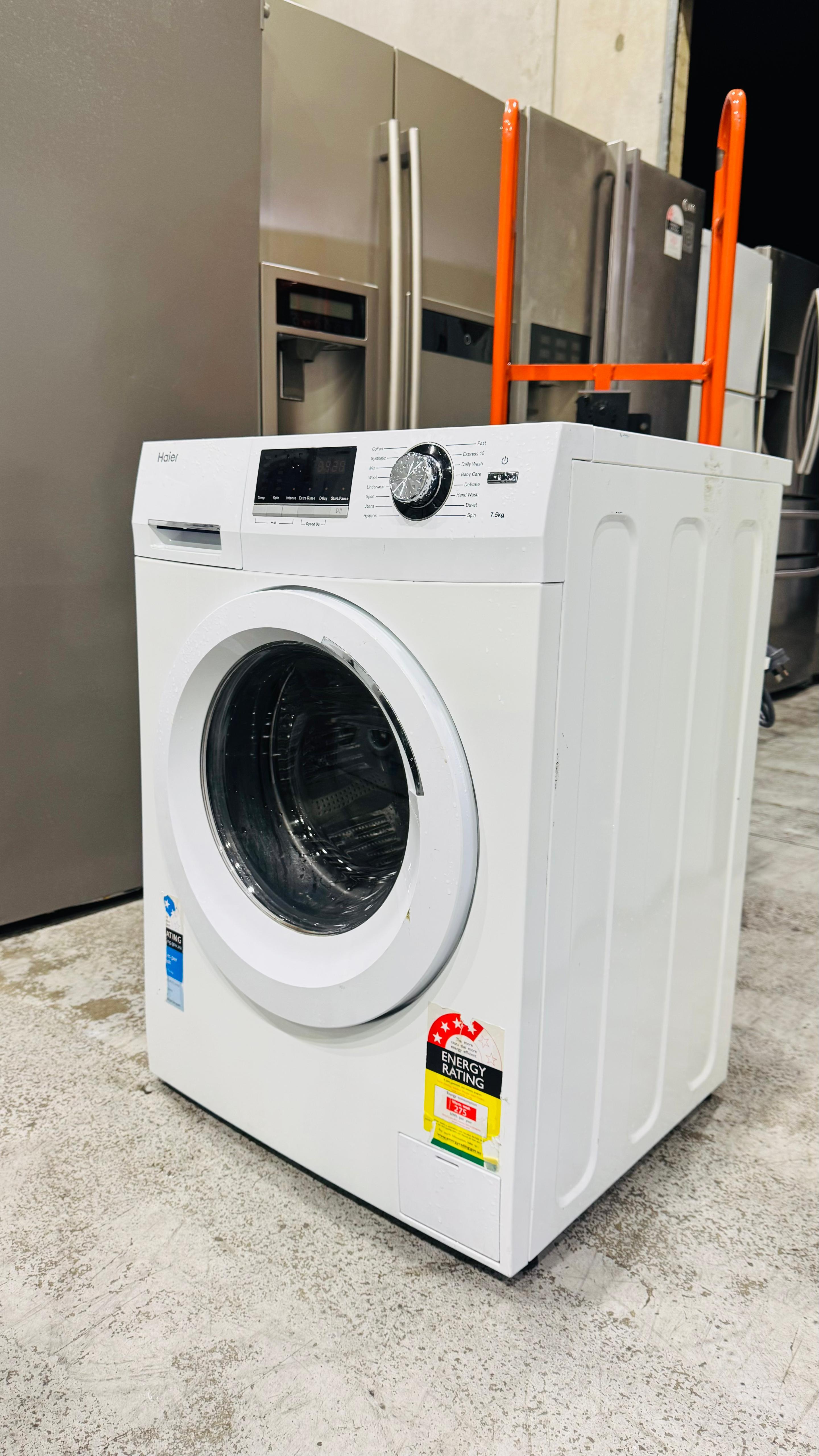 HAIER 7.5KGS FRONT LOADER WASHING MACHINE