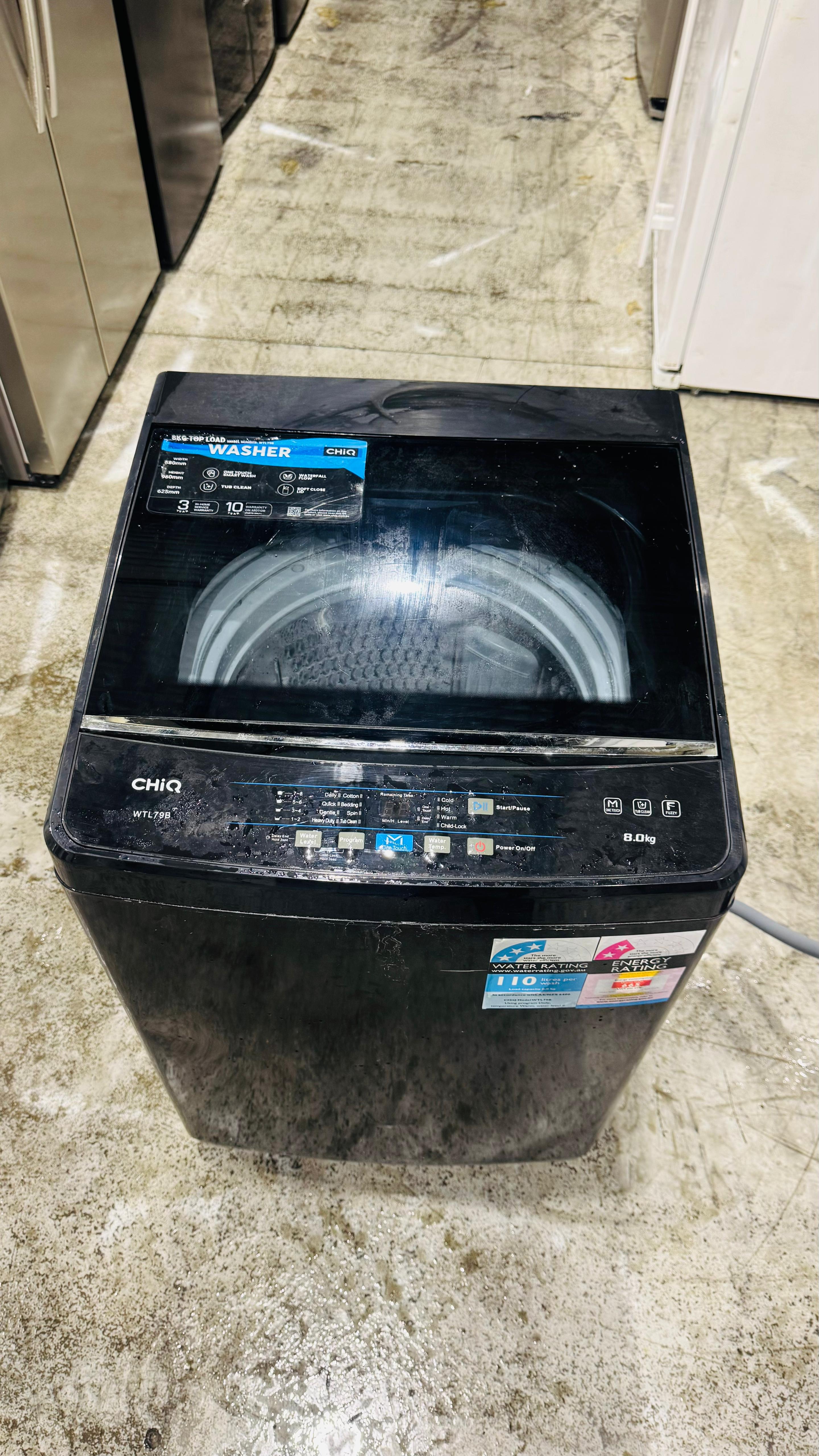 CHIQ 8 KGS TOP LOADER WASHING MACHINE