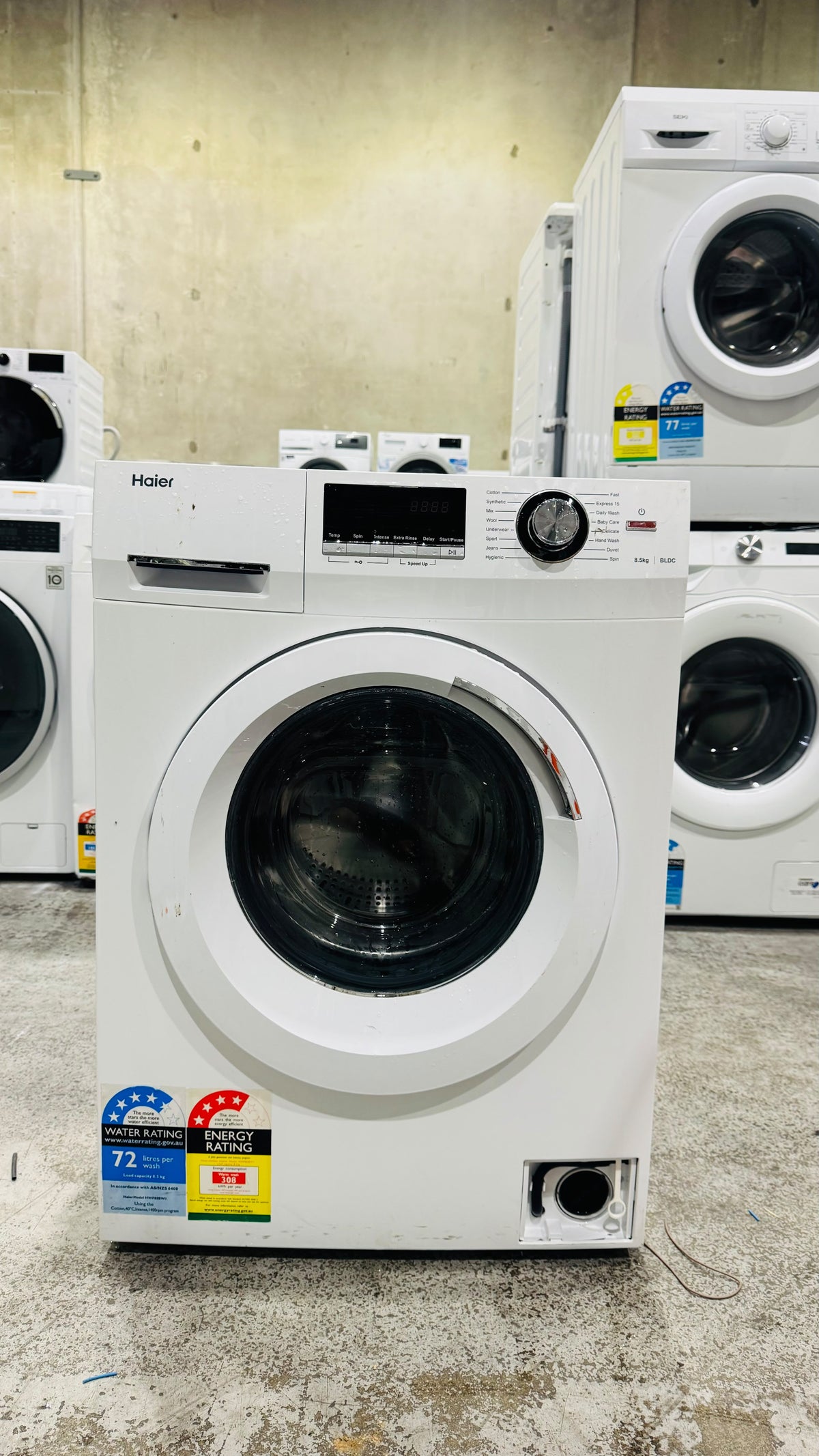 HAIER 8.5KGS FRONT LOADER WASHING MACHINE