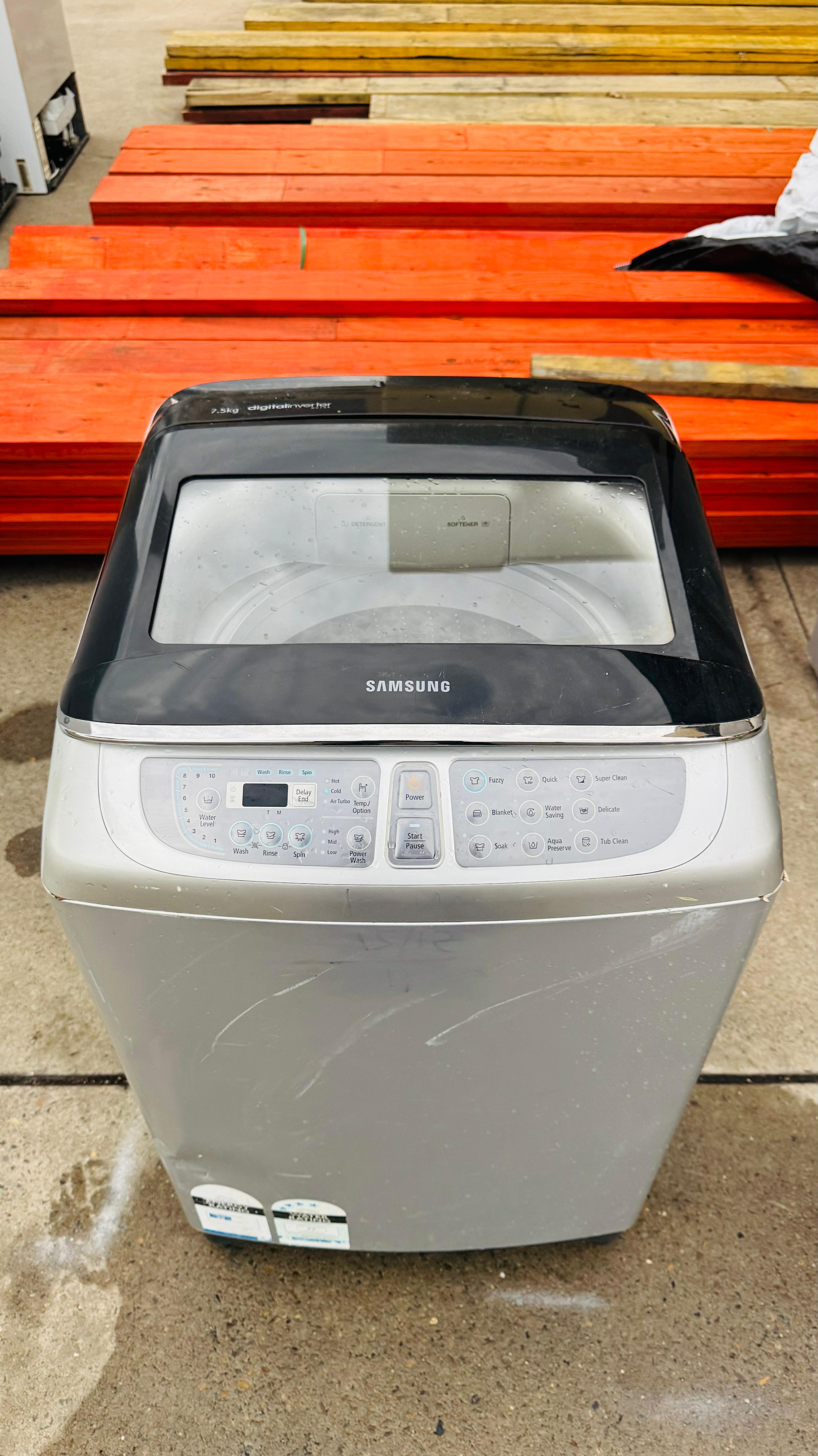 SAMSUNG 7.5KGS TOP LOADER WASHING MACHINE
