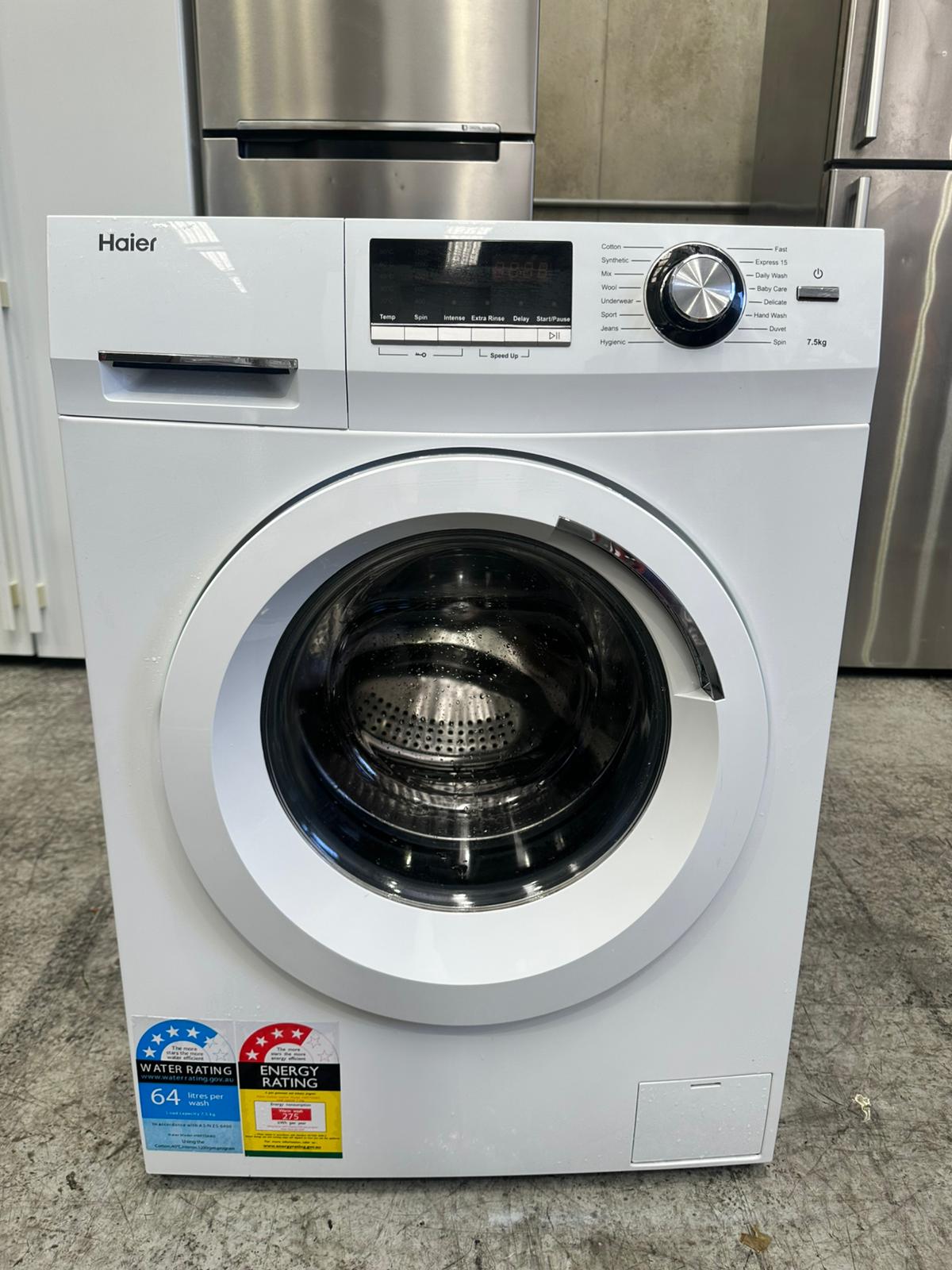 HAIER 7.5KGS FRONT LOADER WASHING MACHINE