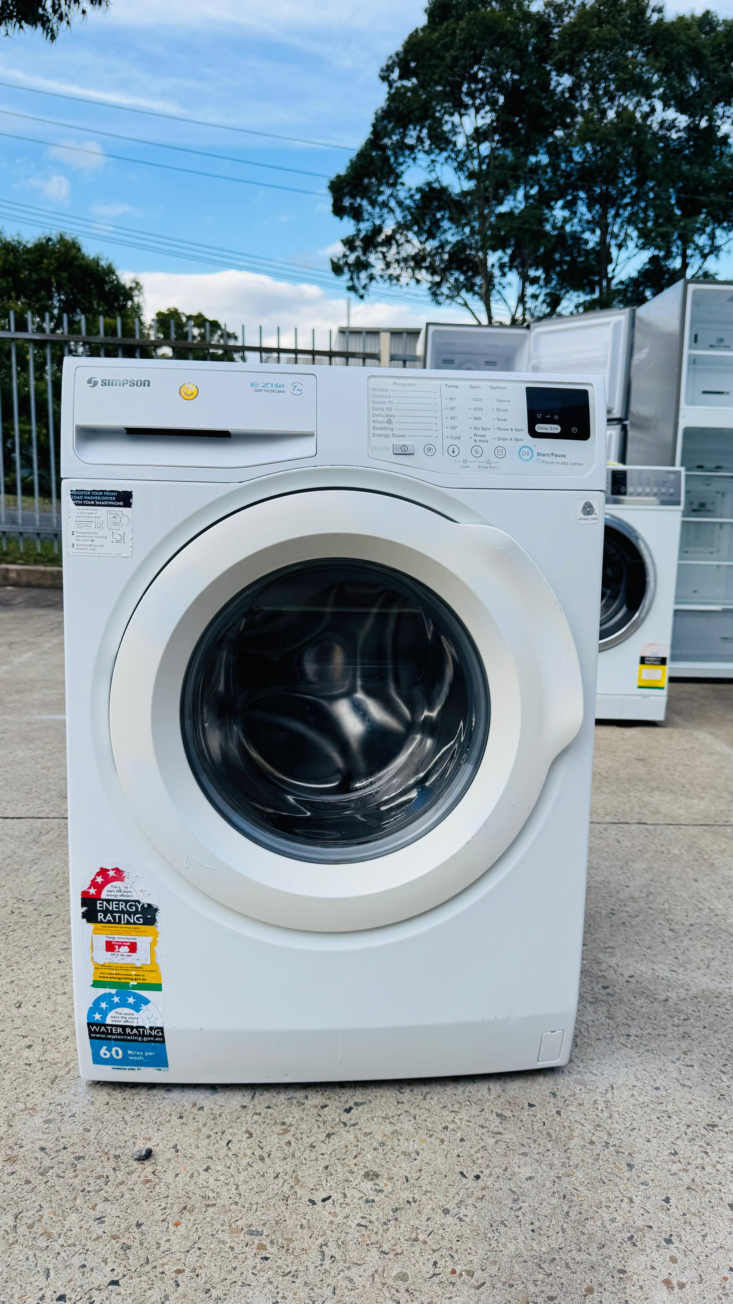 SIMPSON 7KGS FRONT LOADER WASHING MACHINE