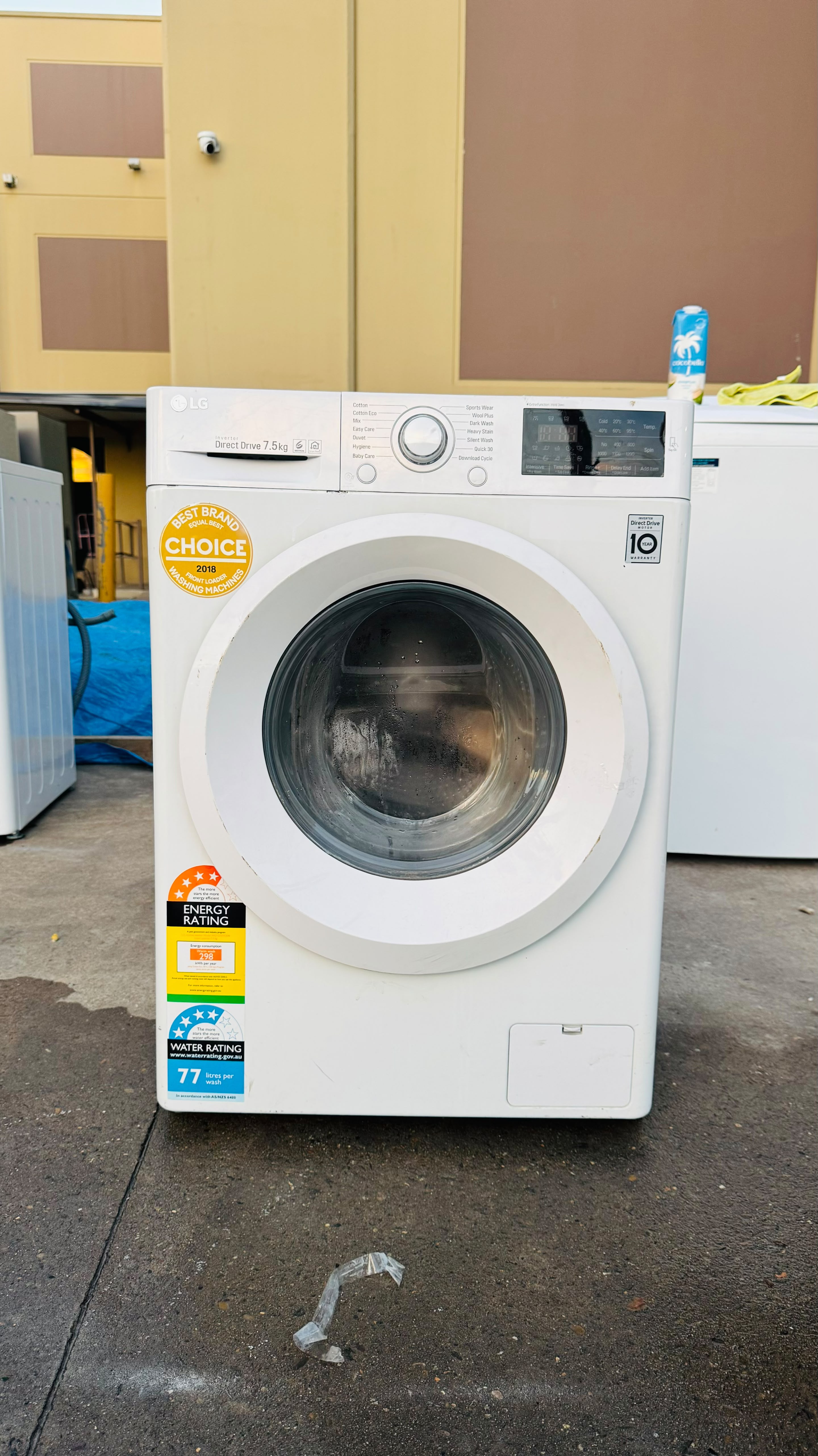 LG 7.5KGS FRONT LOADER WASHING MACHINE