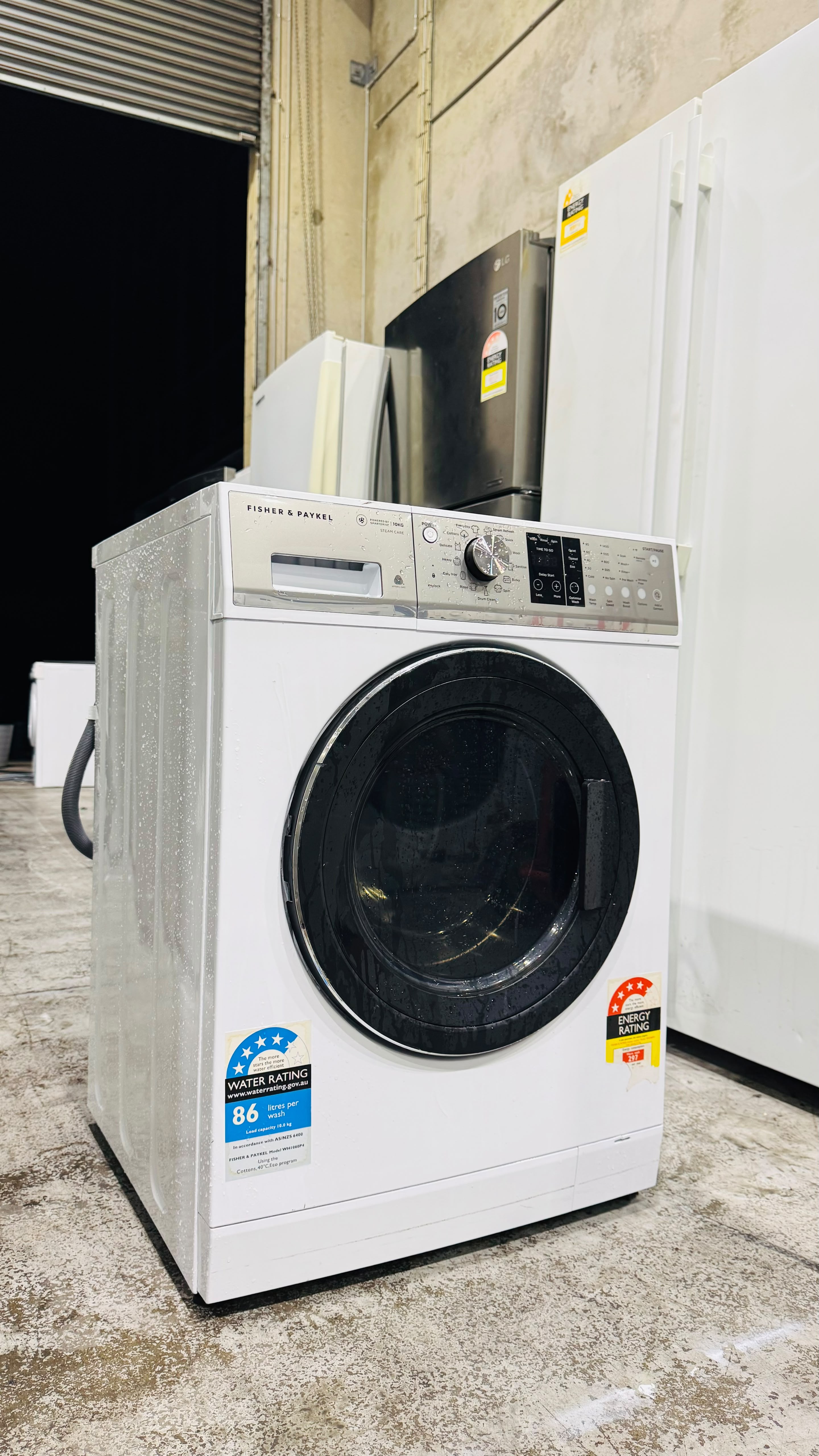 FISHER AND PAYKEL 10KGS FRONT LOADER WASHING MACHINE
