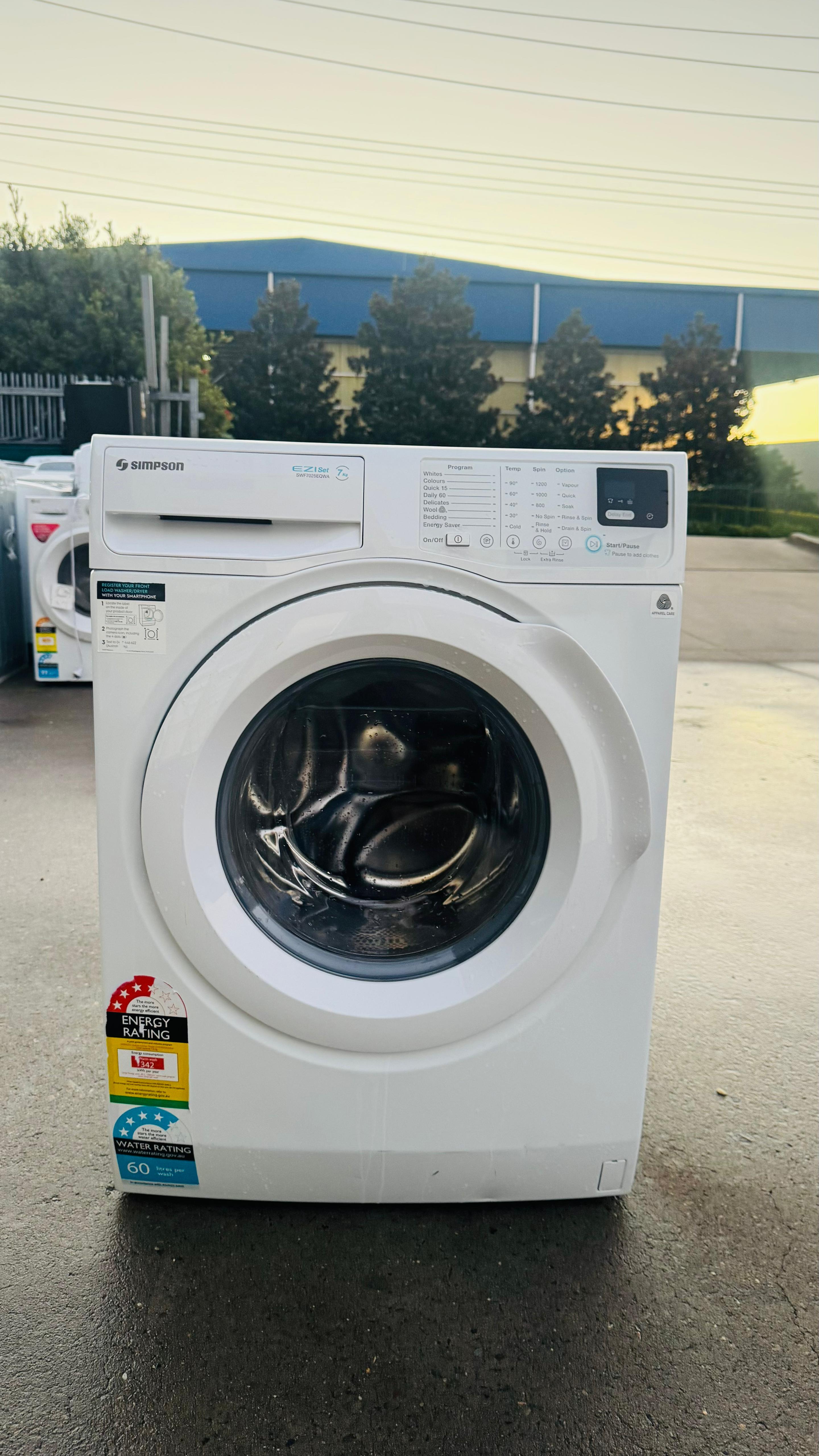 SIMPSON 7 KGS FRONT LOADER WASHING MACHINE