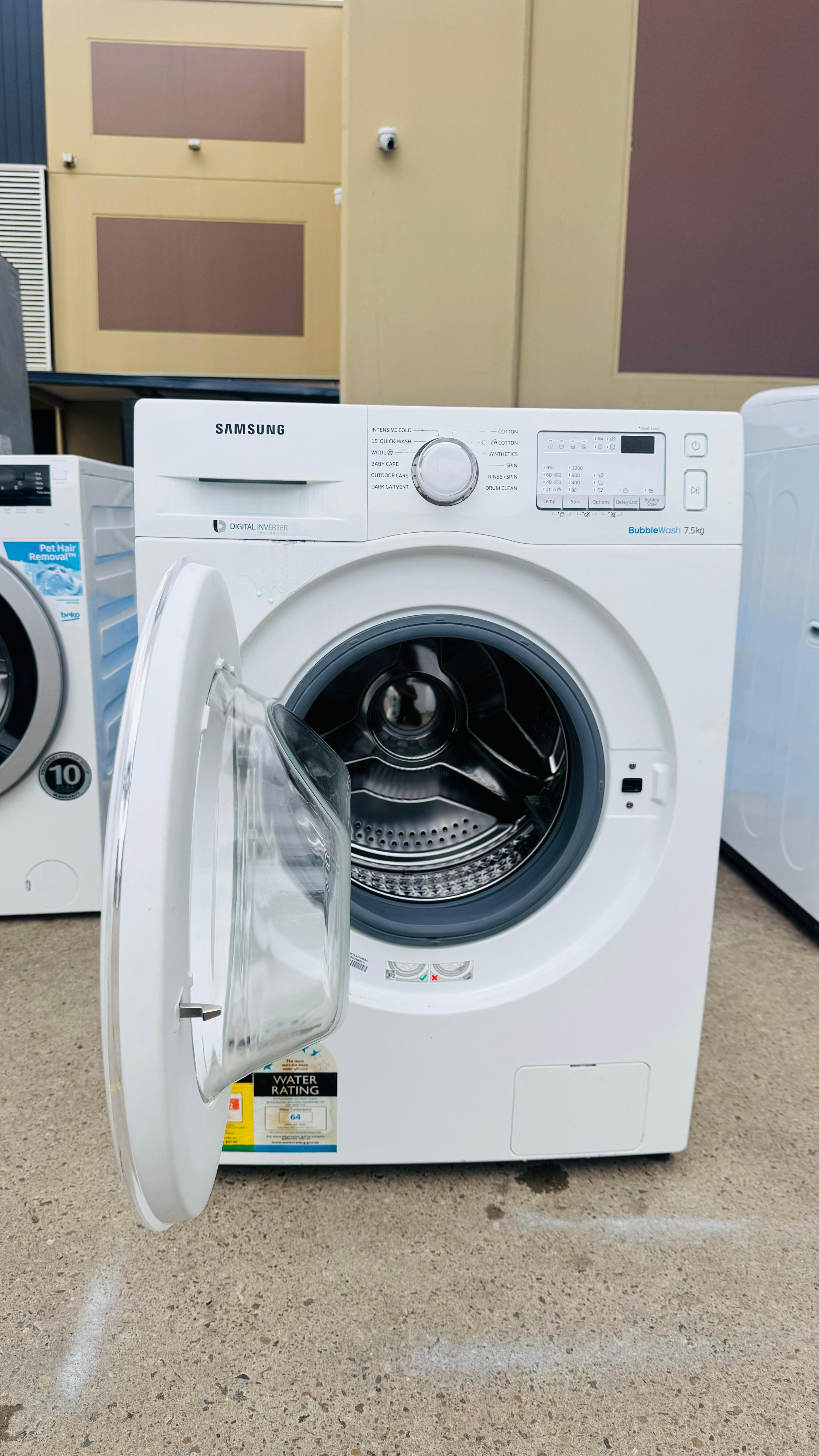 SAMSUNG 7.5KGS FRONT LOADER WASHING MACHINE