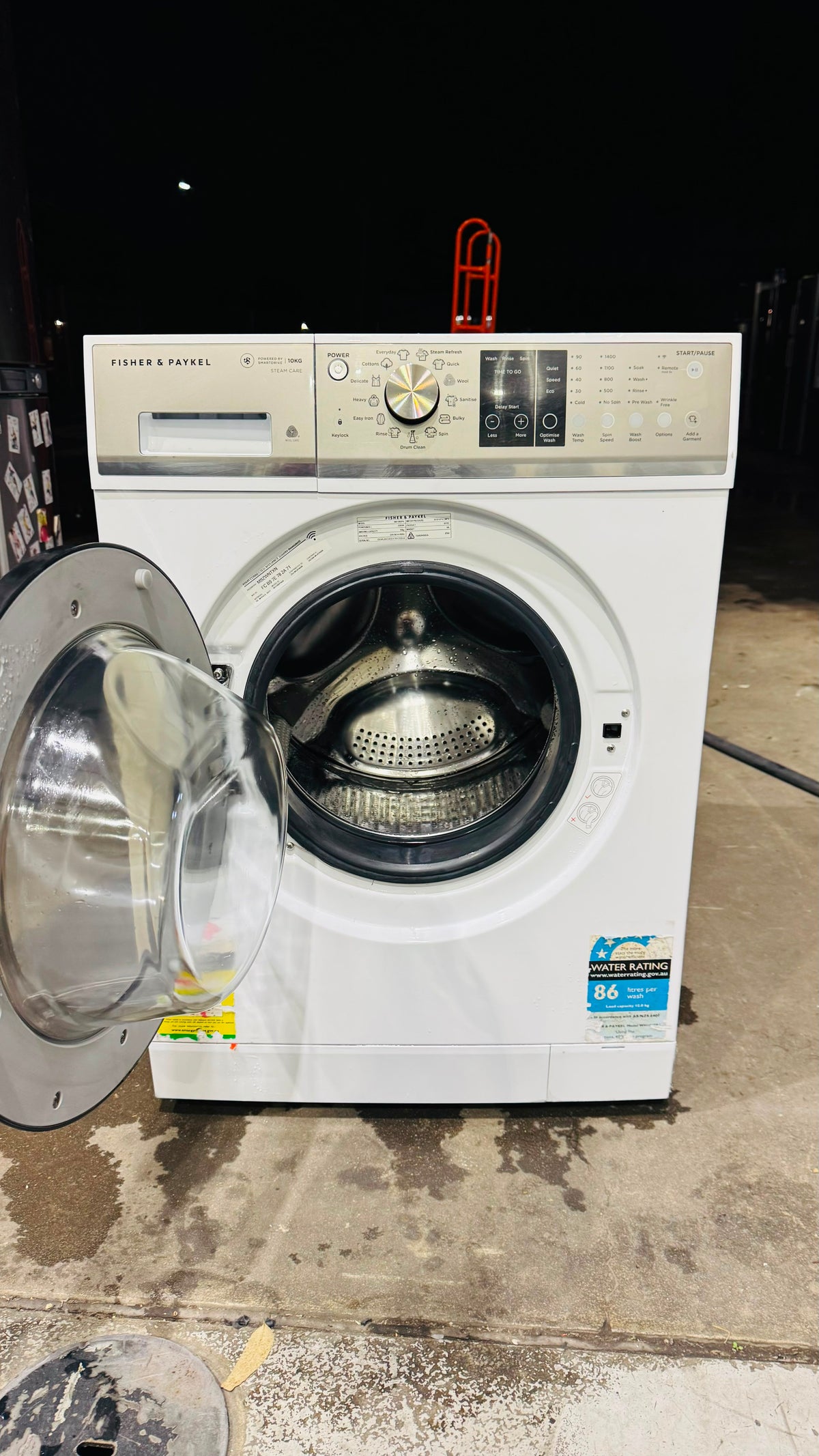 FISHER AND PAYKEL 10KGS FRONT LOADER WASHING MACHINE