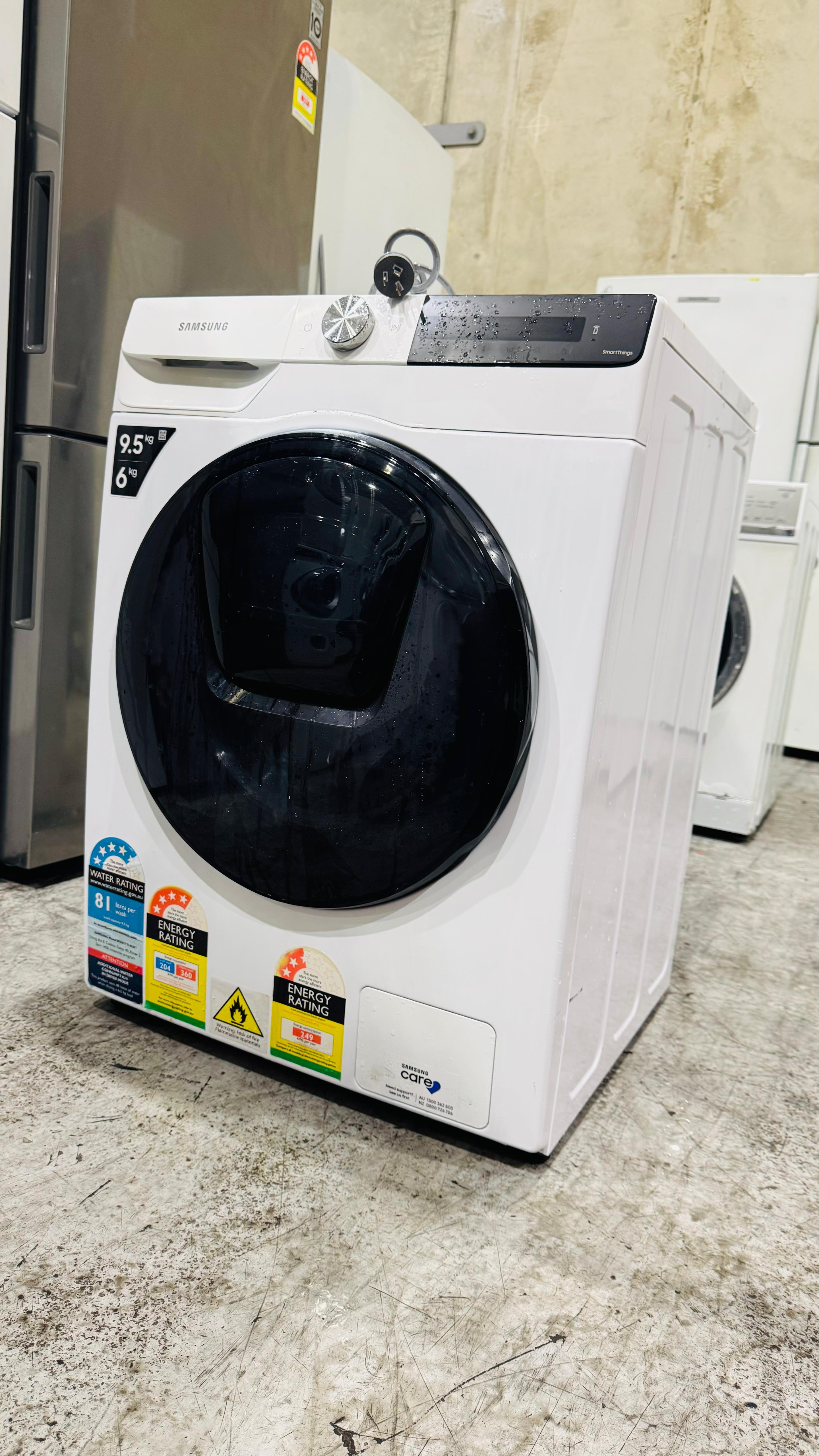 SAMSUNG 9.5KGS FRONT LOADER WASHING MACHINE