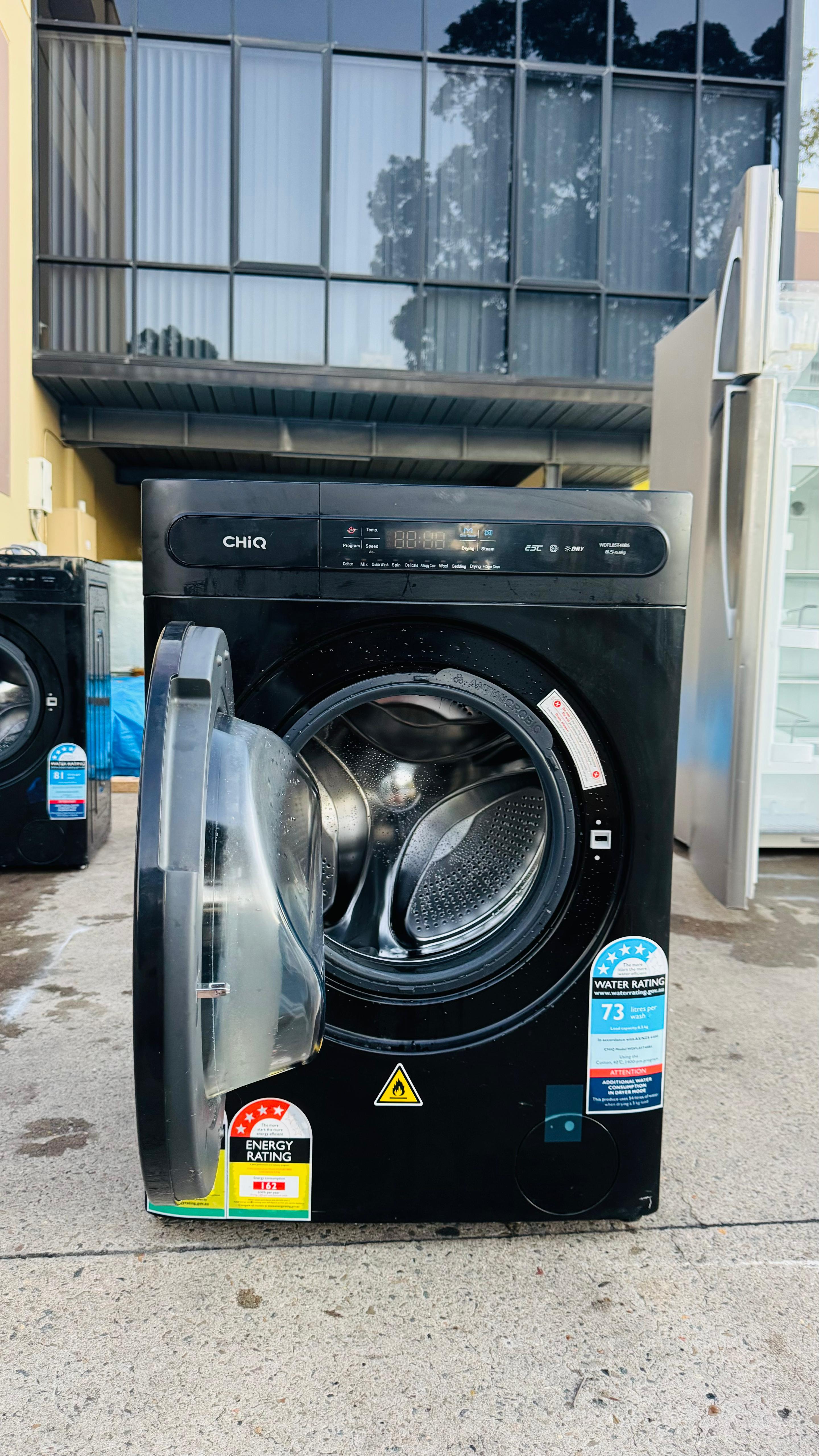 CHIQ 8.5 KGS FRONT LOADER WASHING MACHINE