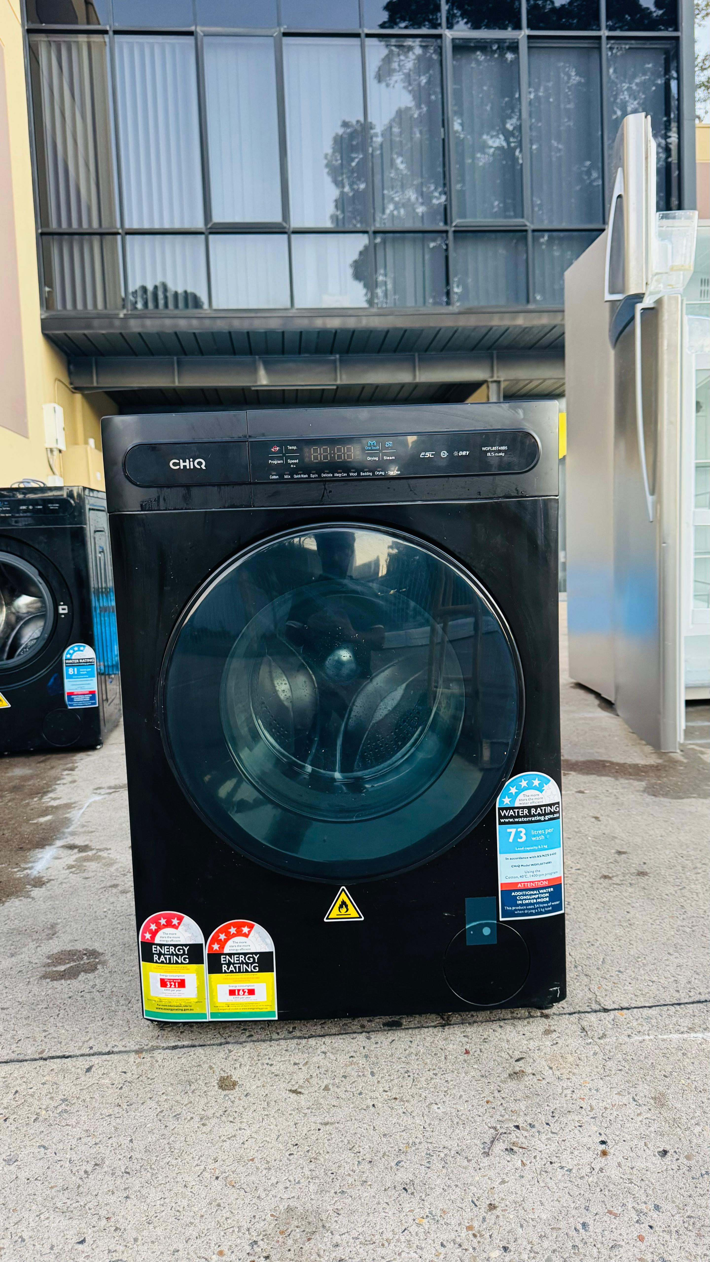 CHIQ 8.5 KGS FRONT LOADER WASHING MACHINE