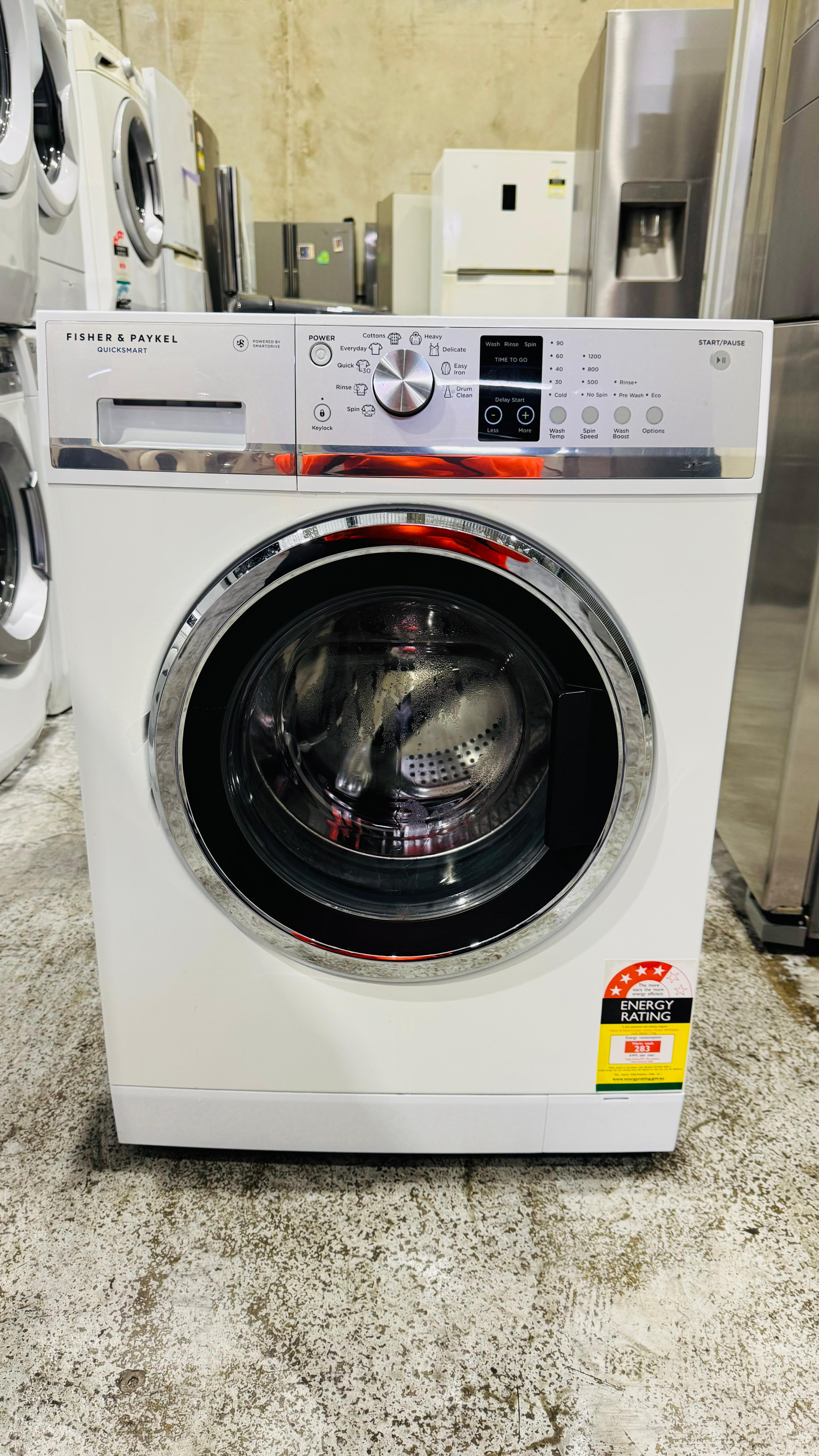 FISHER AND PAYKEL 7.5KGS FRONT LOADER WASHING MACHINE