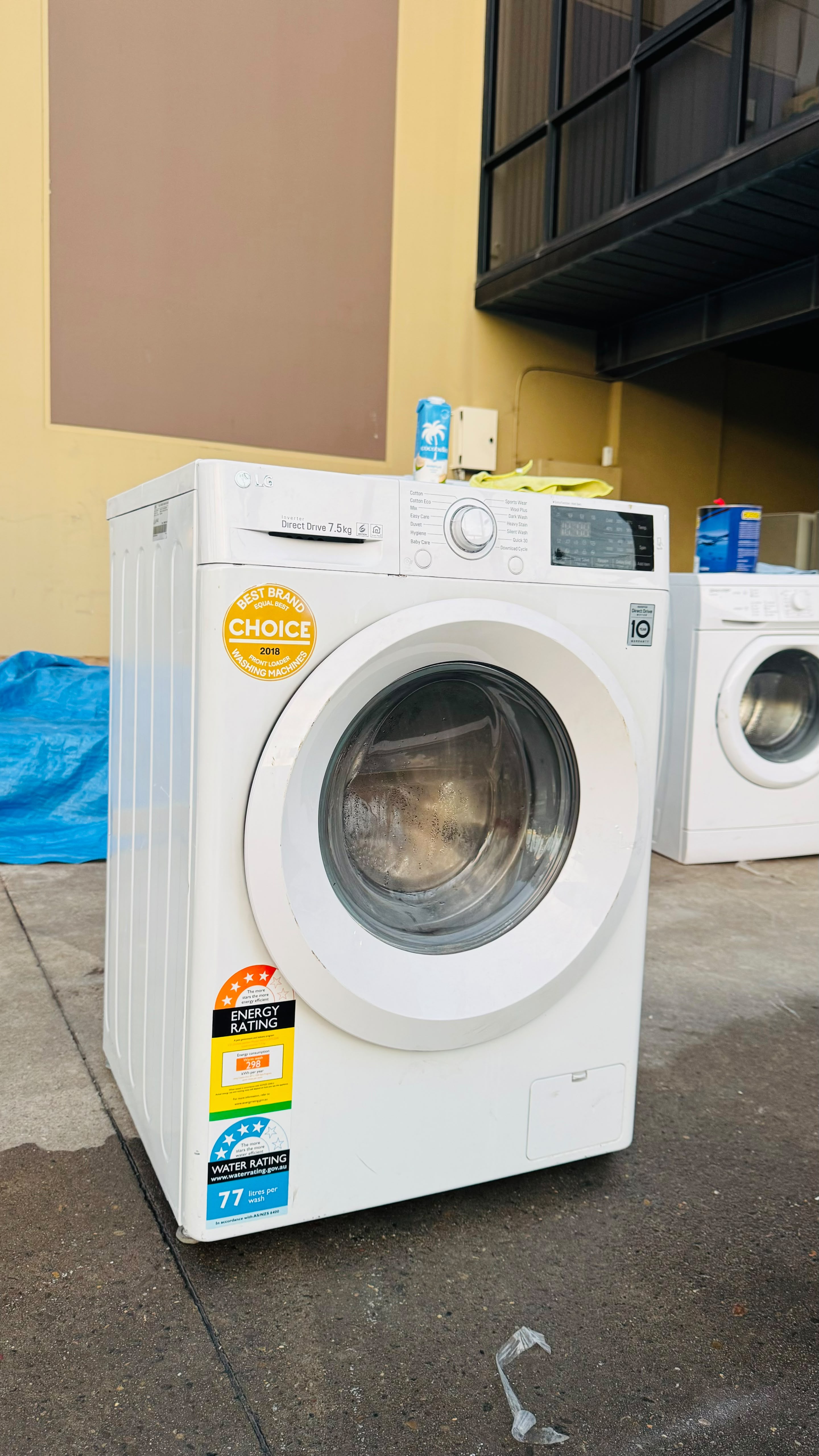 LG 7.5KGS FRONT LOADER WASHING MACHINE