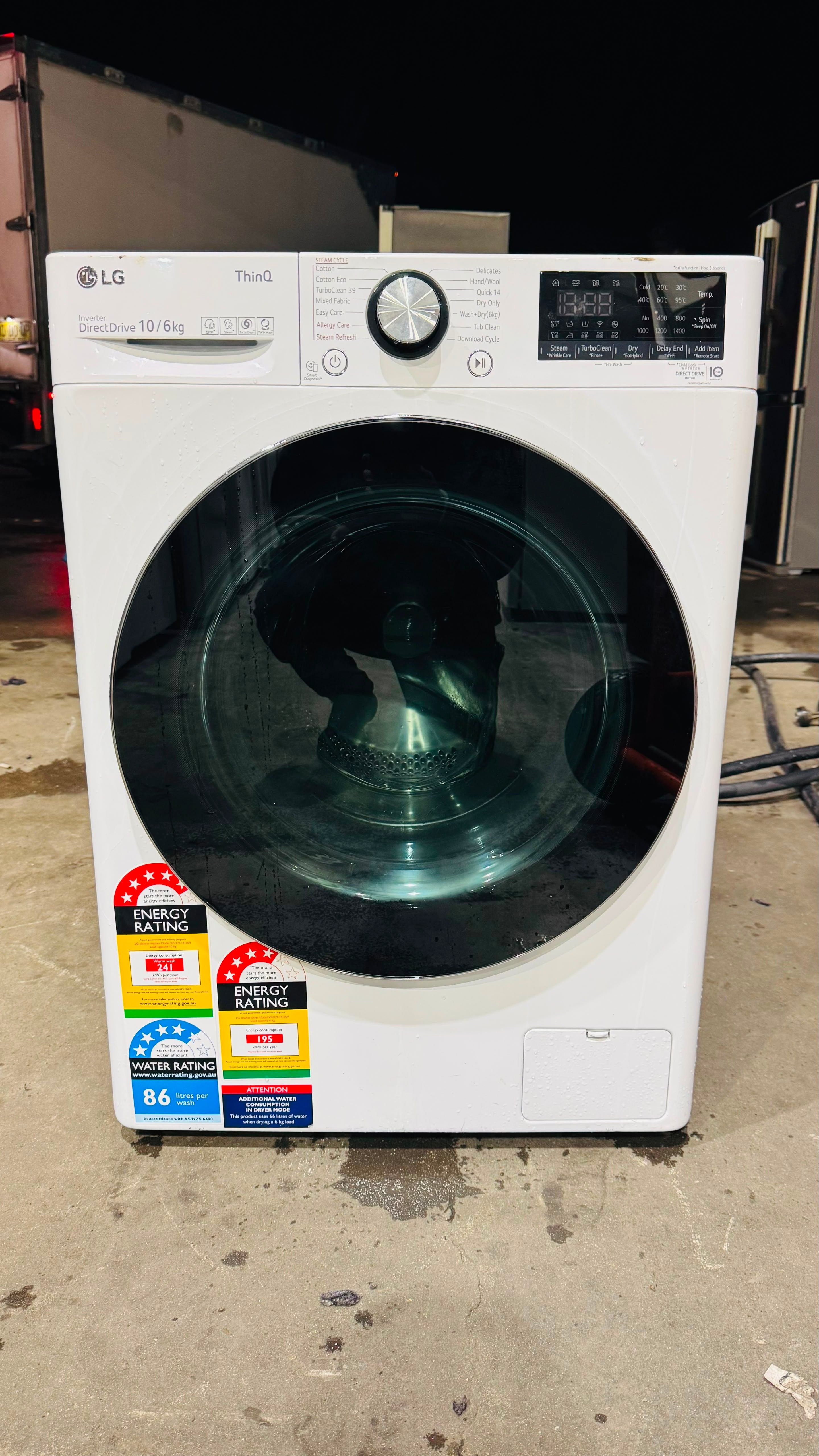 LG 10KGS FRONT LOADER WASHING MACHINE