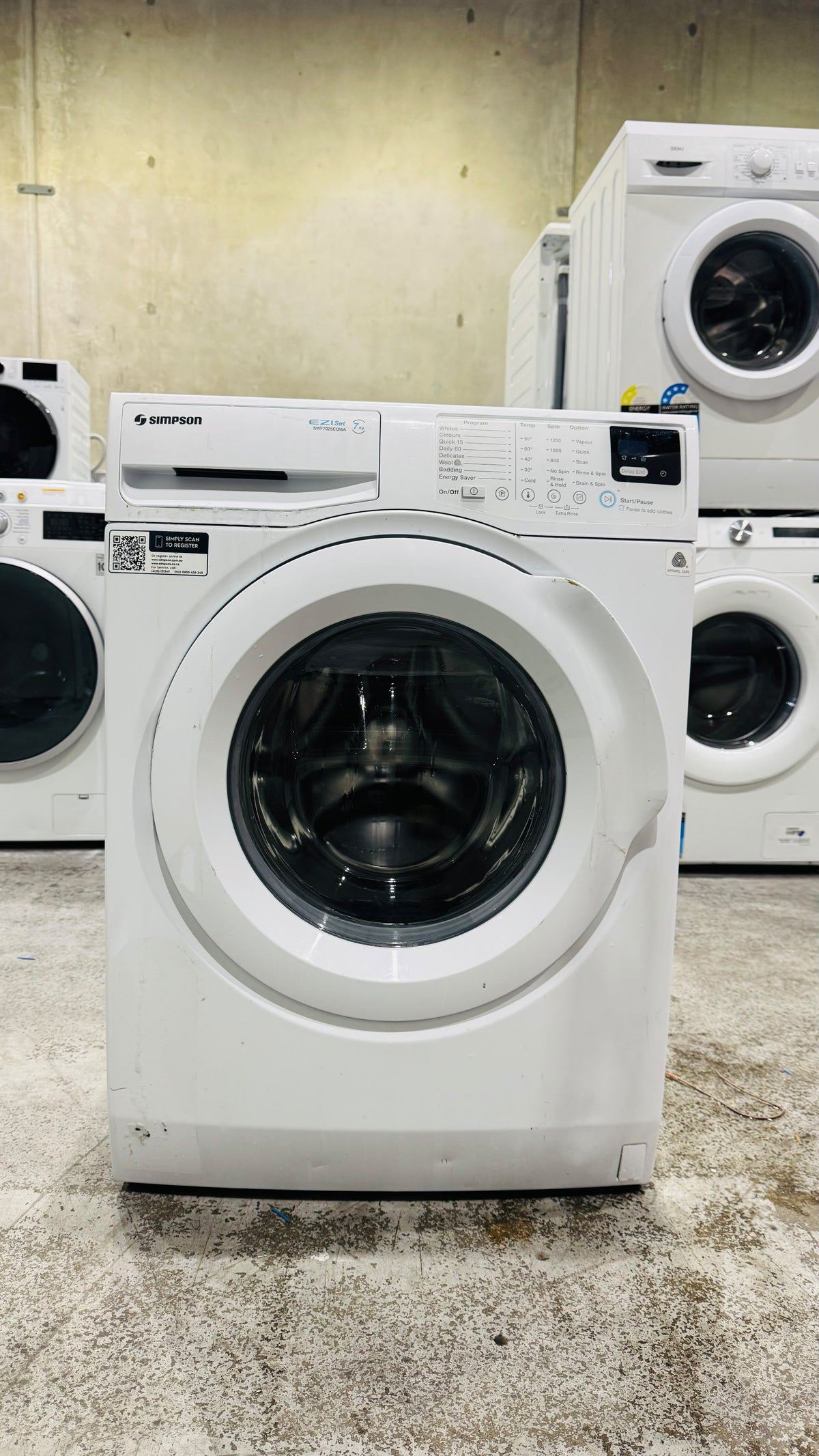 SIMPSON 7KGS FRONT LOADER WASHING MACHINE