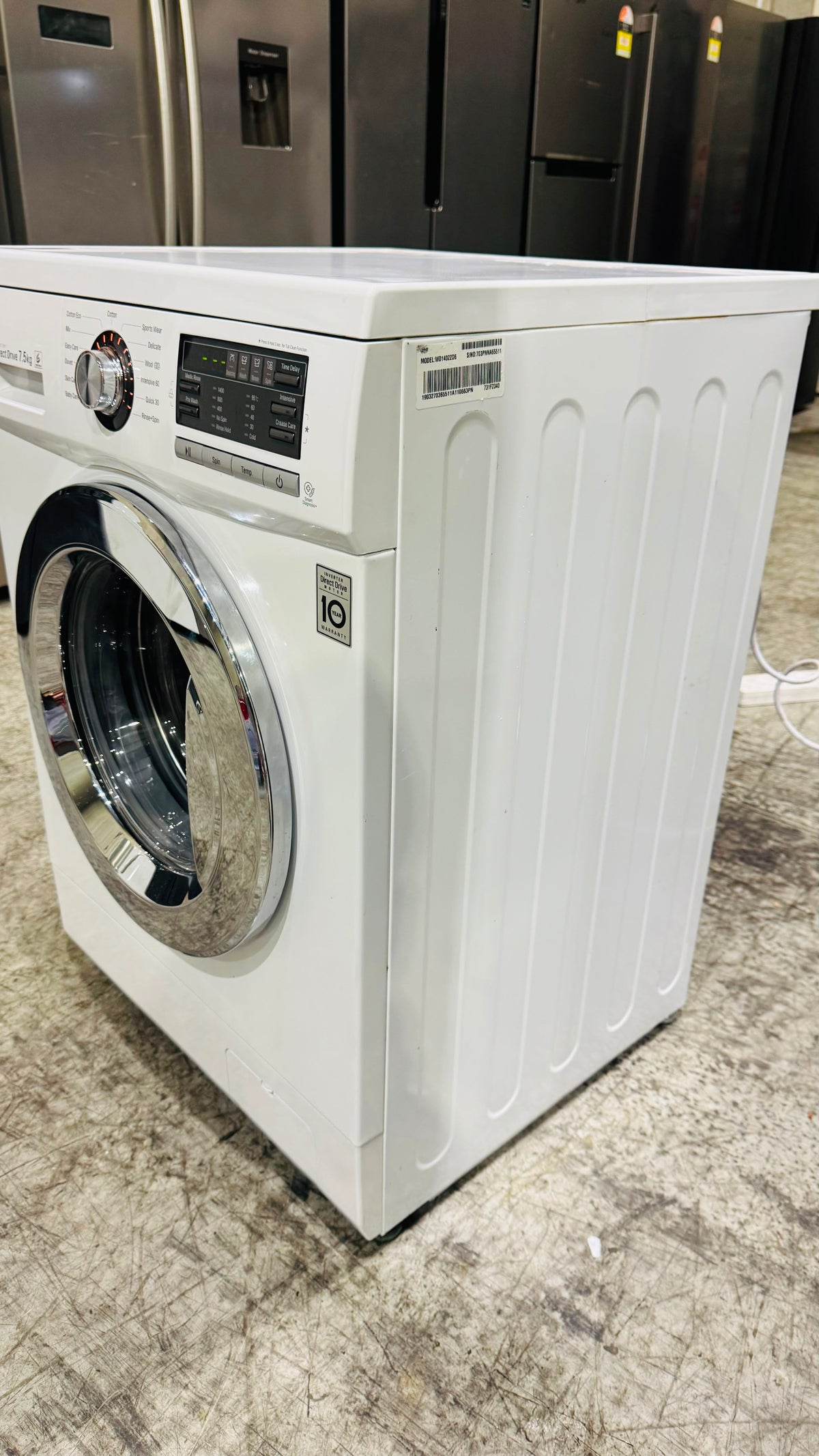 SAMSUNG 343 LITRES FRIDGE FREEZER & LG 7.5KGS FRONT LOADER COMBO