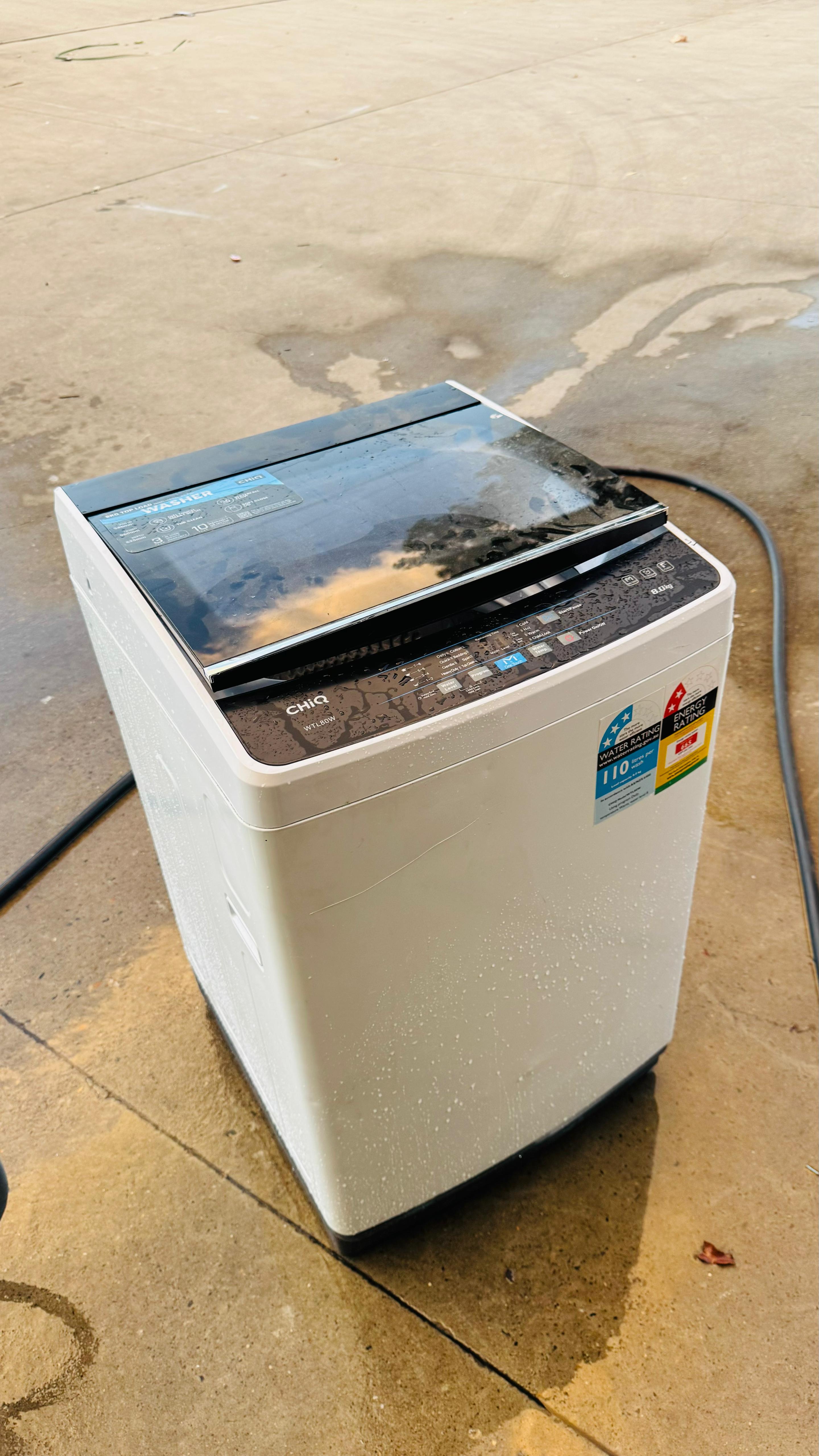 CHIQ 8KGS TOP LOADER WASHING MACHINE