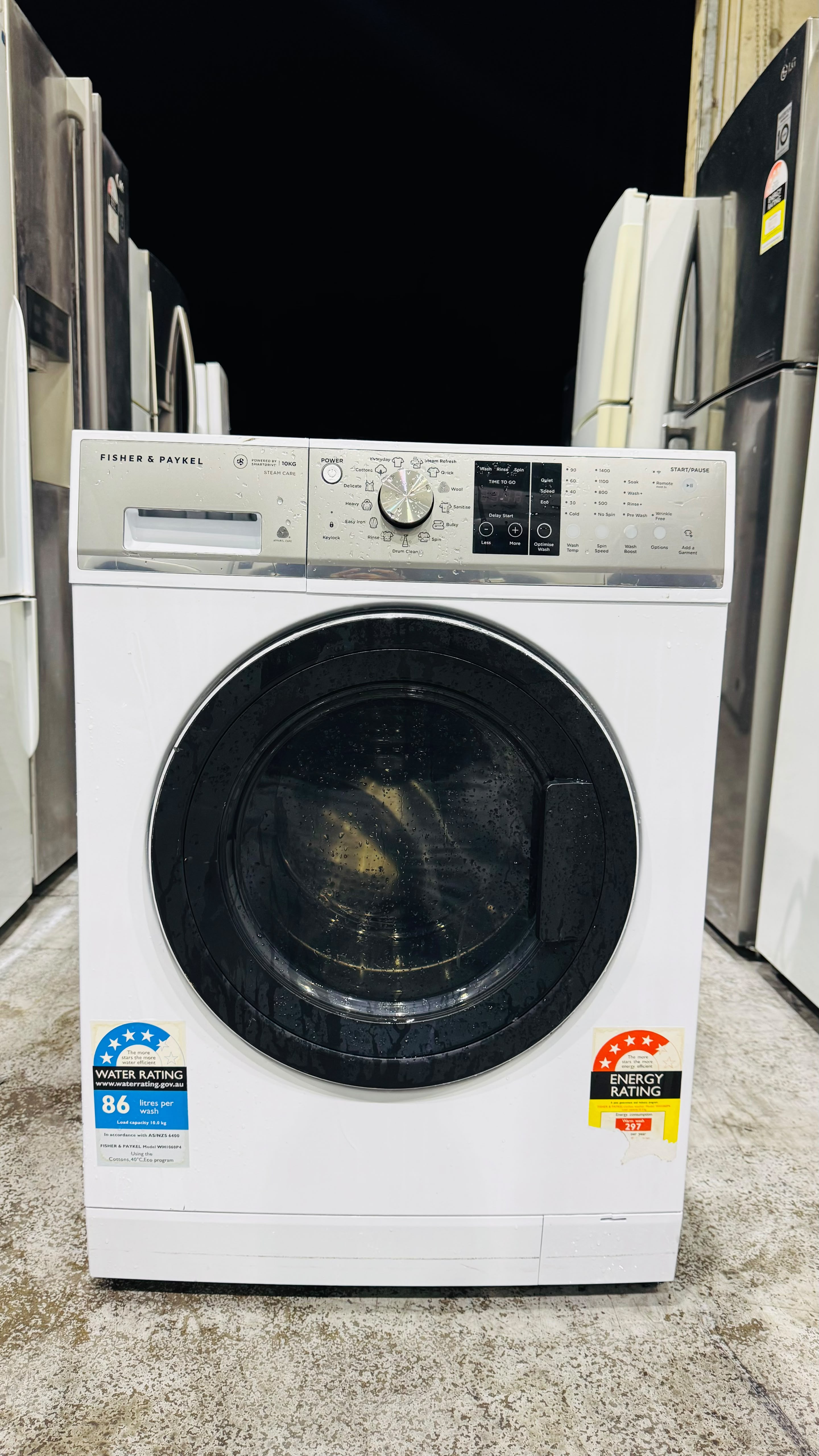 FISHER AND PAYKEL 10KGS FRONT LOADER WASHING MACHINE