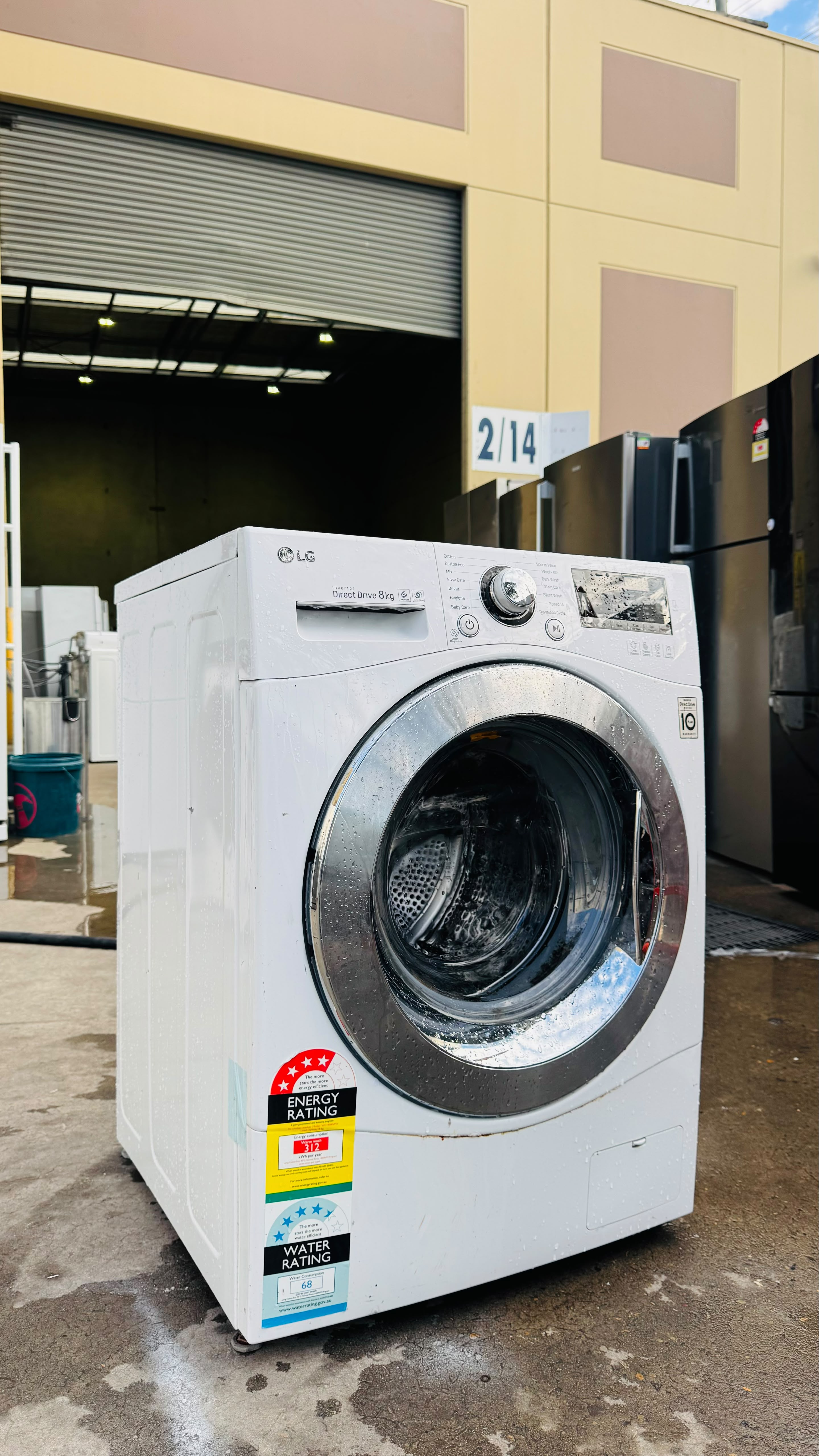 LG 8KGS FRONT LOADER WASHING MACHINE