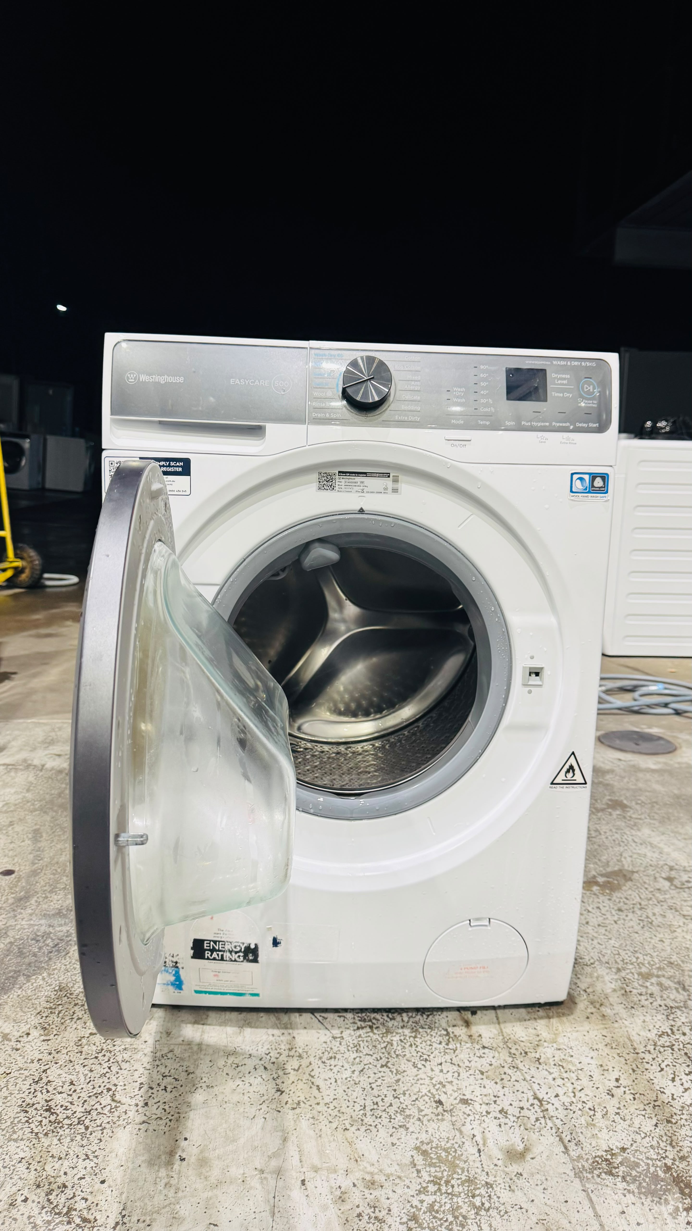 WESTINGHOUSE 9KGS FRONT LOADER WASHING MACHINE