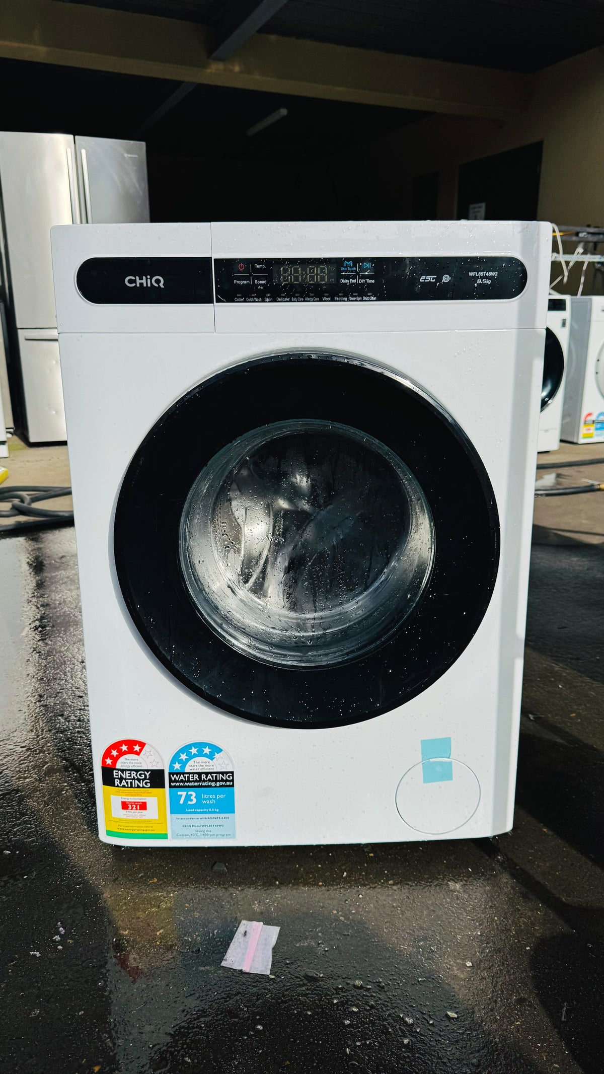 CHIQ 8.5KGS FRONT LOADER WASHING MACHINE