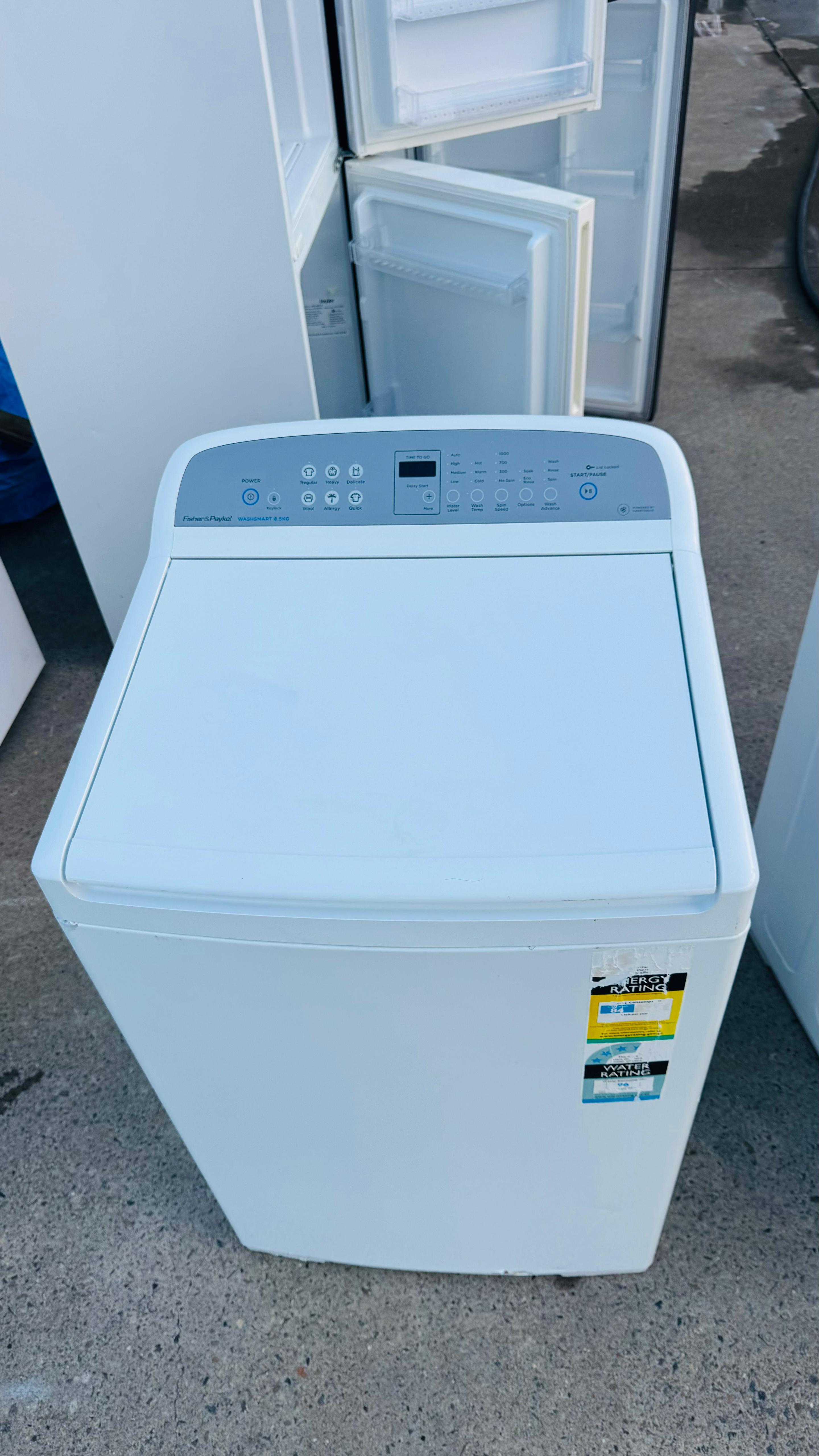FISHER AND PAYKEL 8.5KGS TOP LOADER WASHING MACHINE