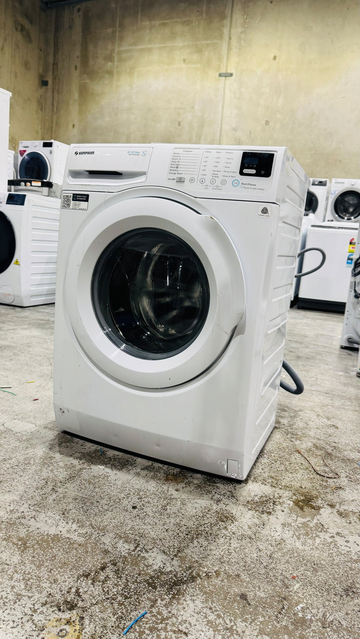 SIMPSON 7KGS FRONT LOADER WASHING MACHINE