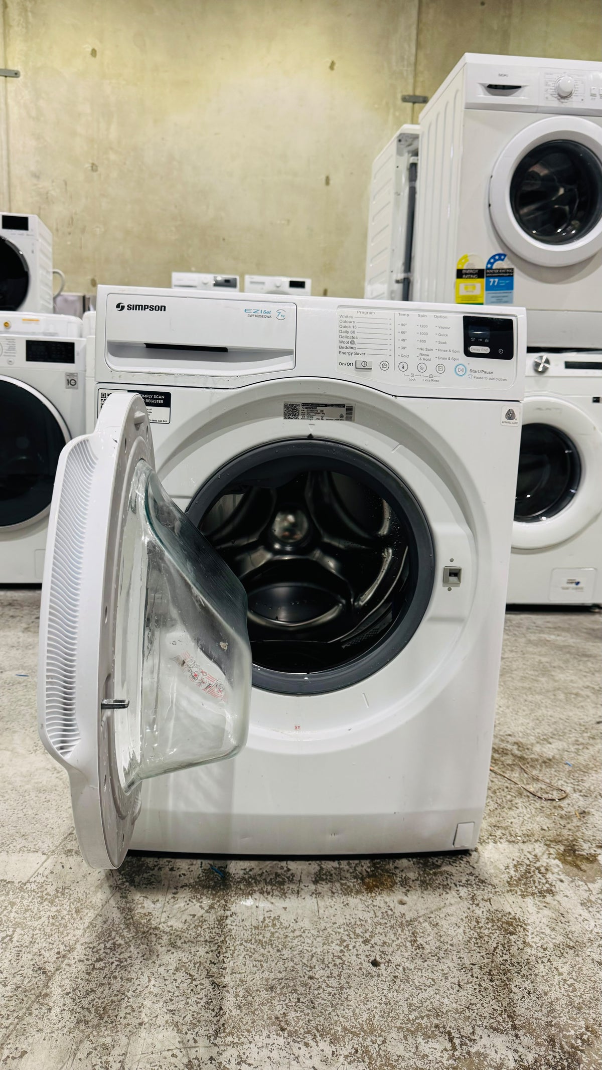 SIMPSON 7KGS FRONT LOADER WASHING MACHINE
