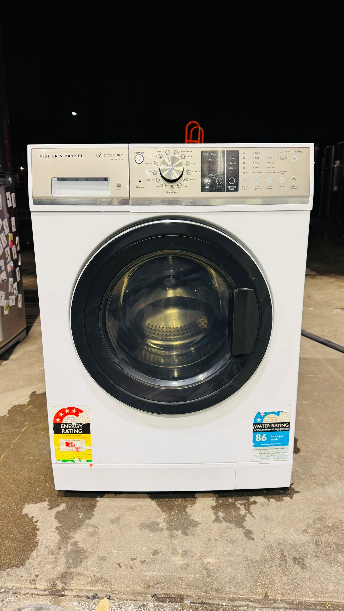 FISHER AND PAYKEL 10KGS FRONT LOADER WASHING MACHINE