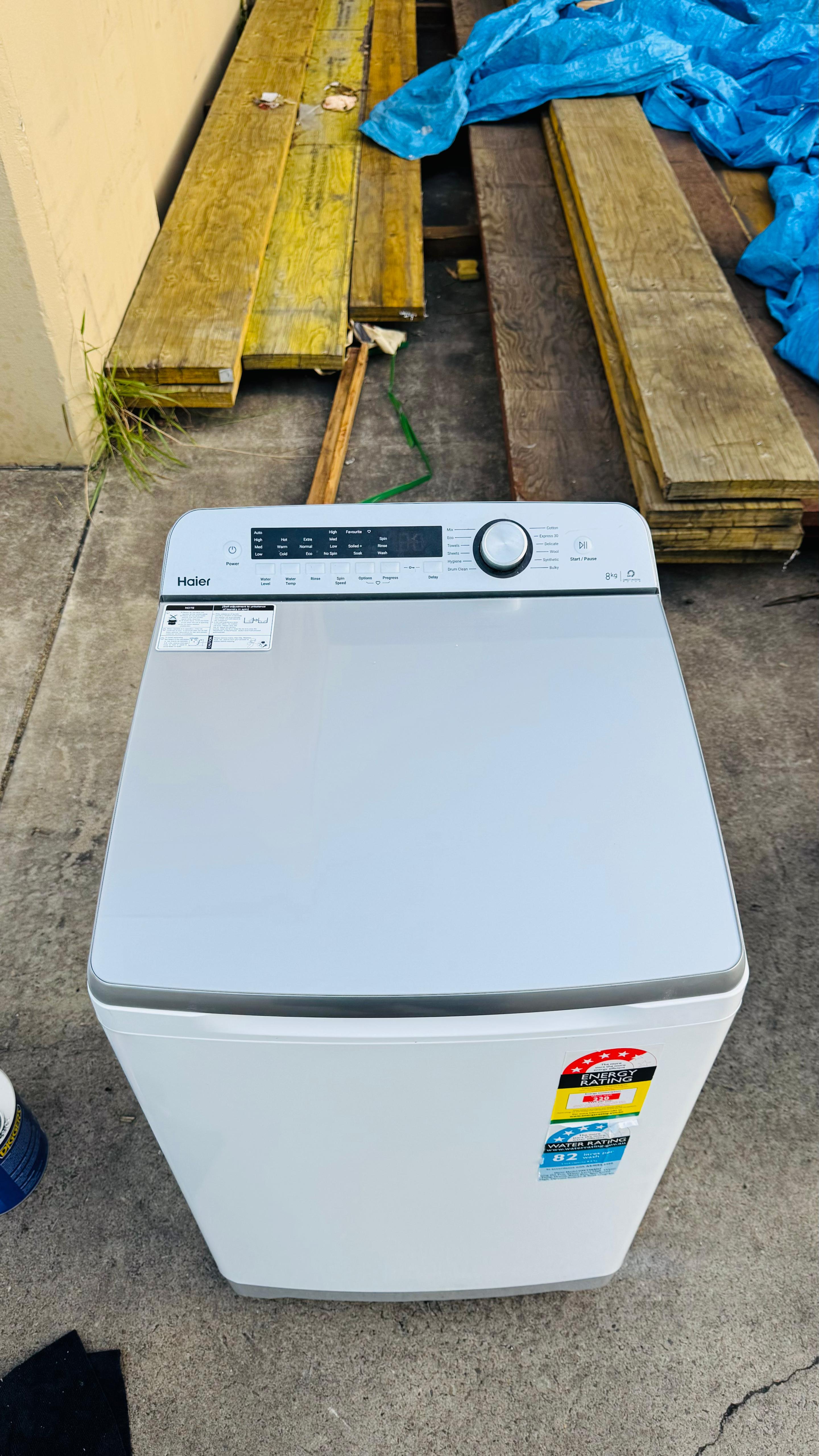 HAIER 8 KGS TOP LOADER WASHING MACHINE