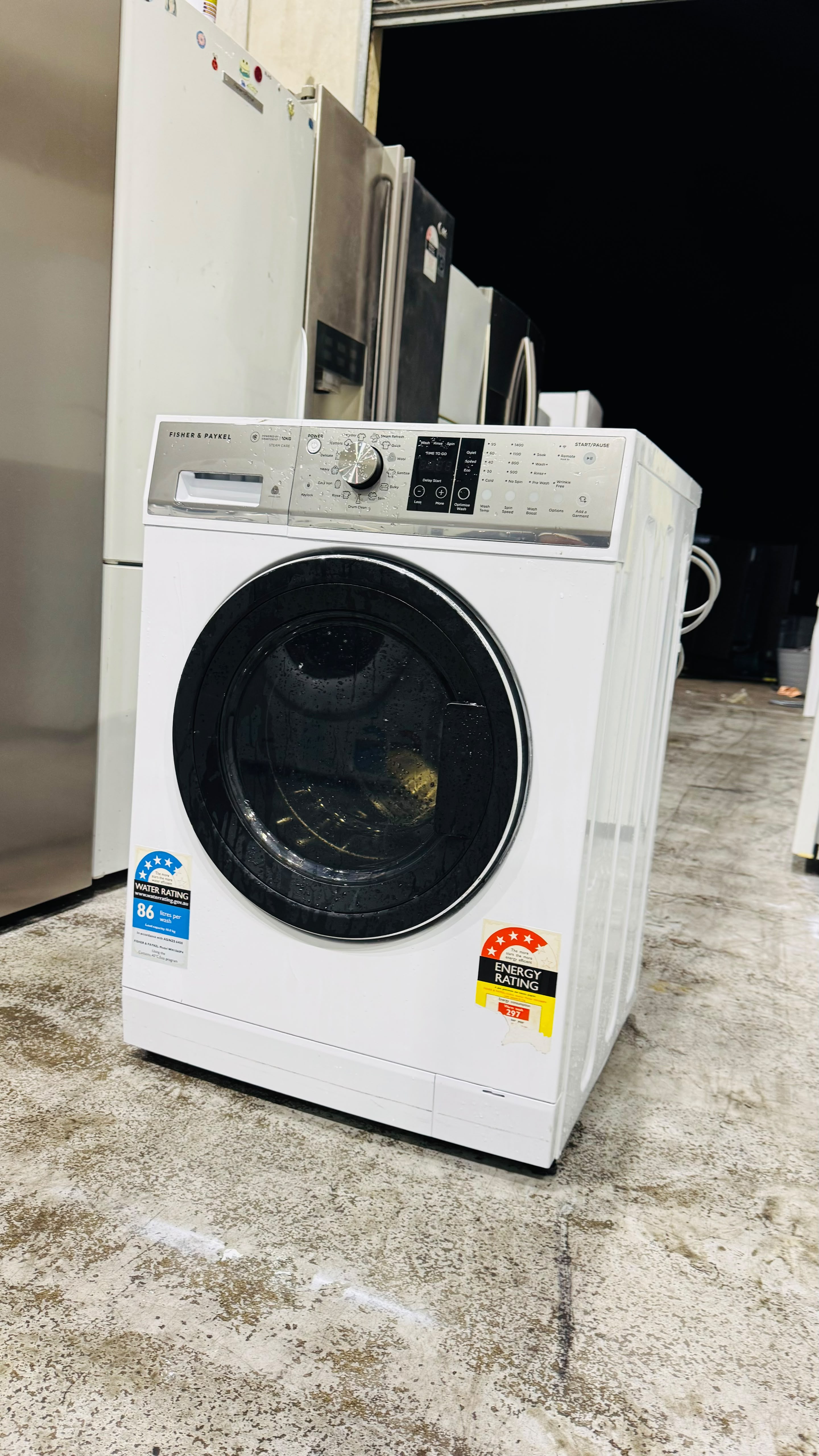FISHER AND PAYKEL 10KGS FRONT LOADER WASHING MACHINE