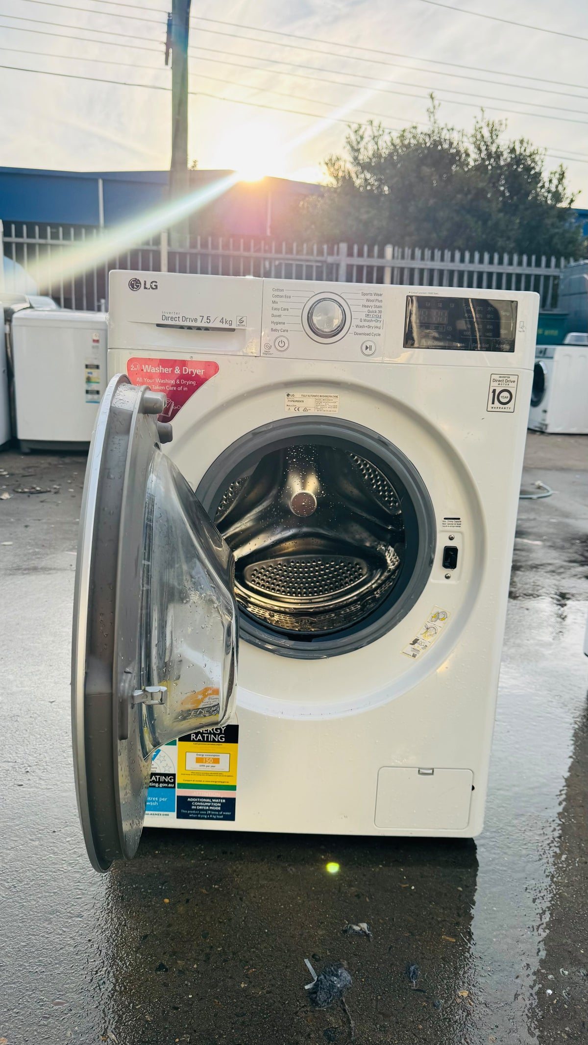 LG 7.5KGS FRONT LOADER WASHING MACHINE