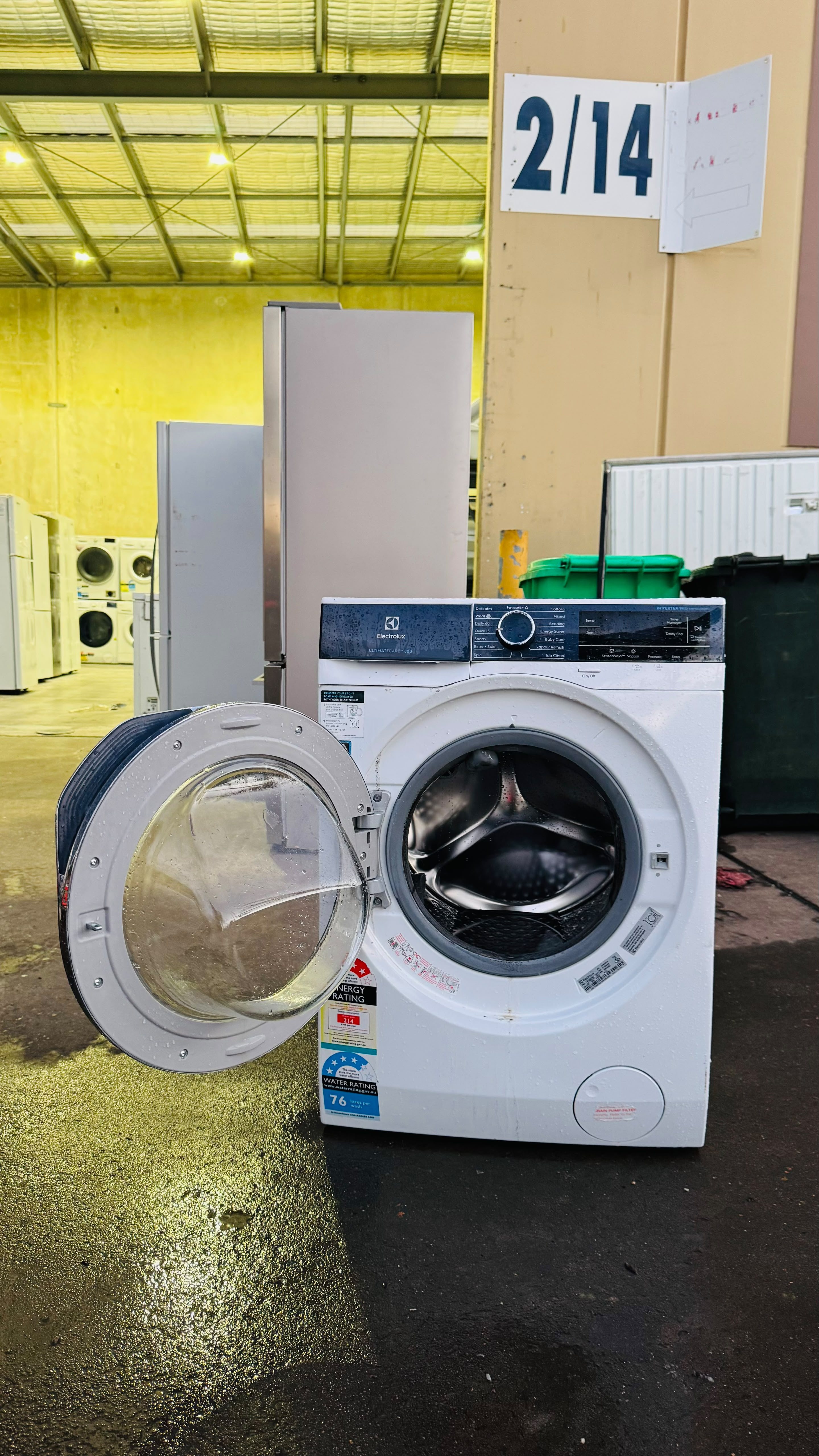 ELECTROLUX 9KGS FRONT LOADER WASHING MACHINE