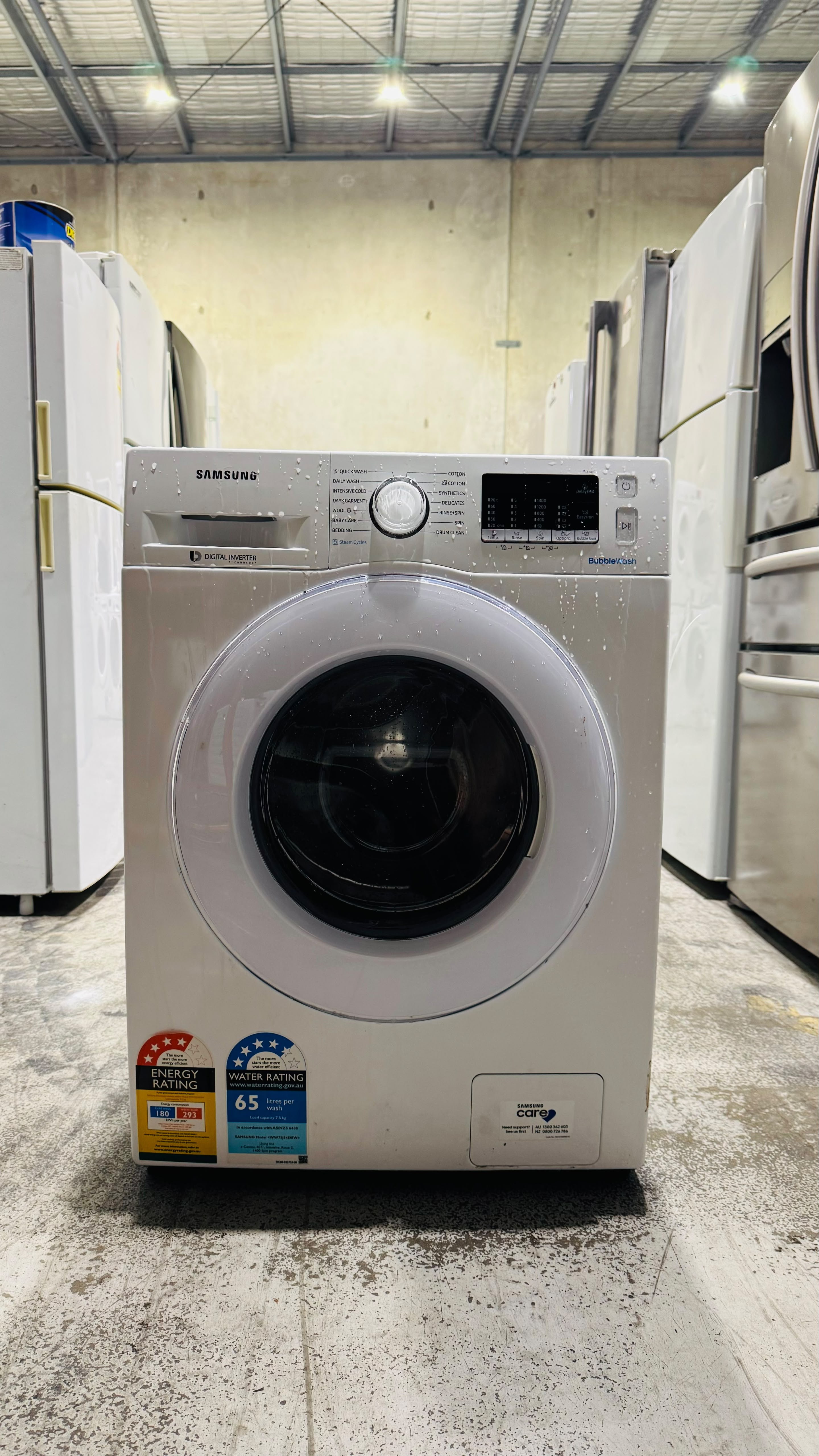 SAMSUNG 7.5KGS FRONT LOADER WASHING MACHINE