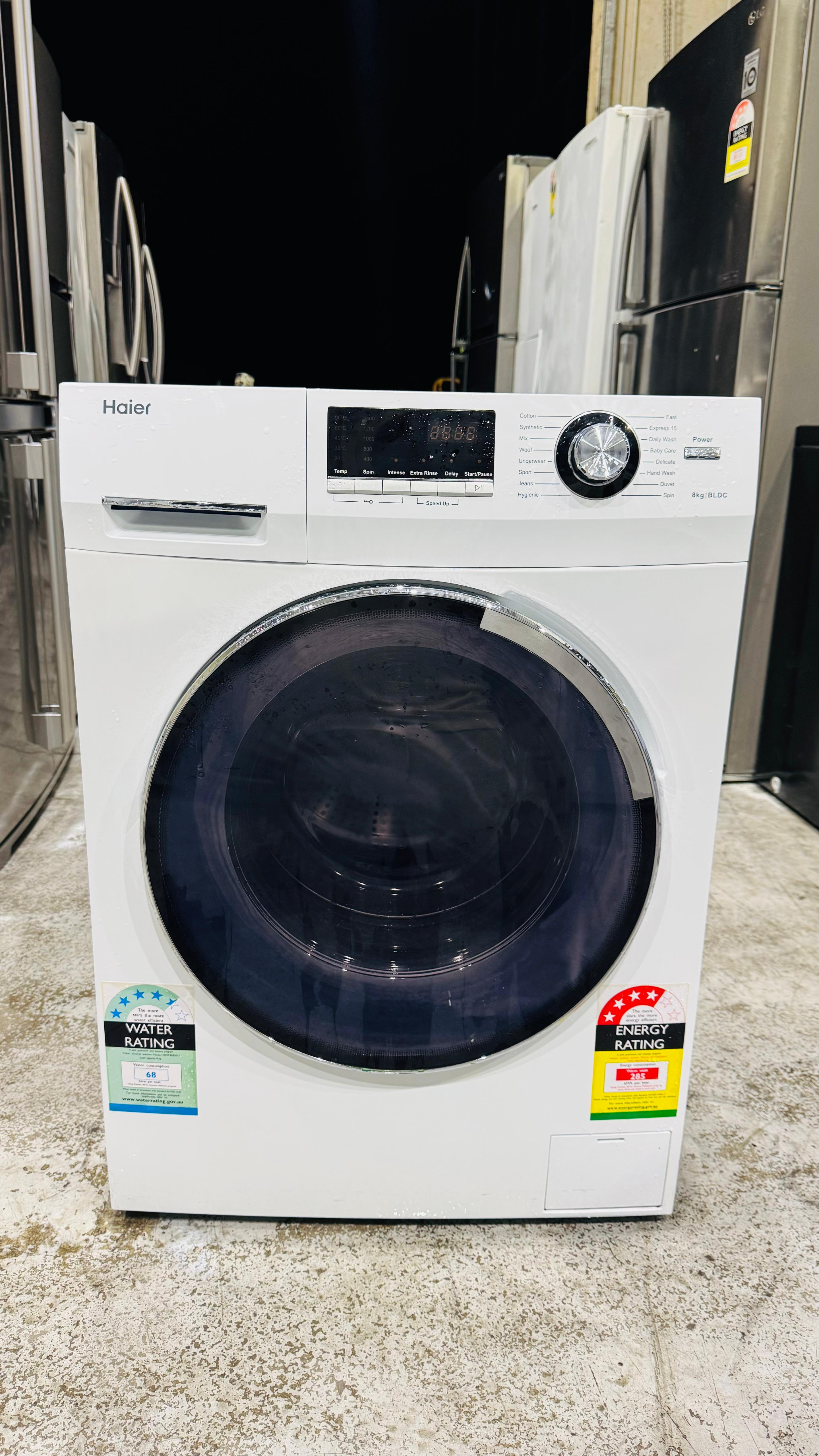 HAIER 8 KGS FRONT LOADER WASHING MACHINE