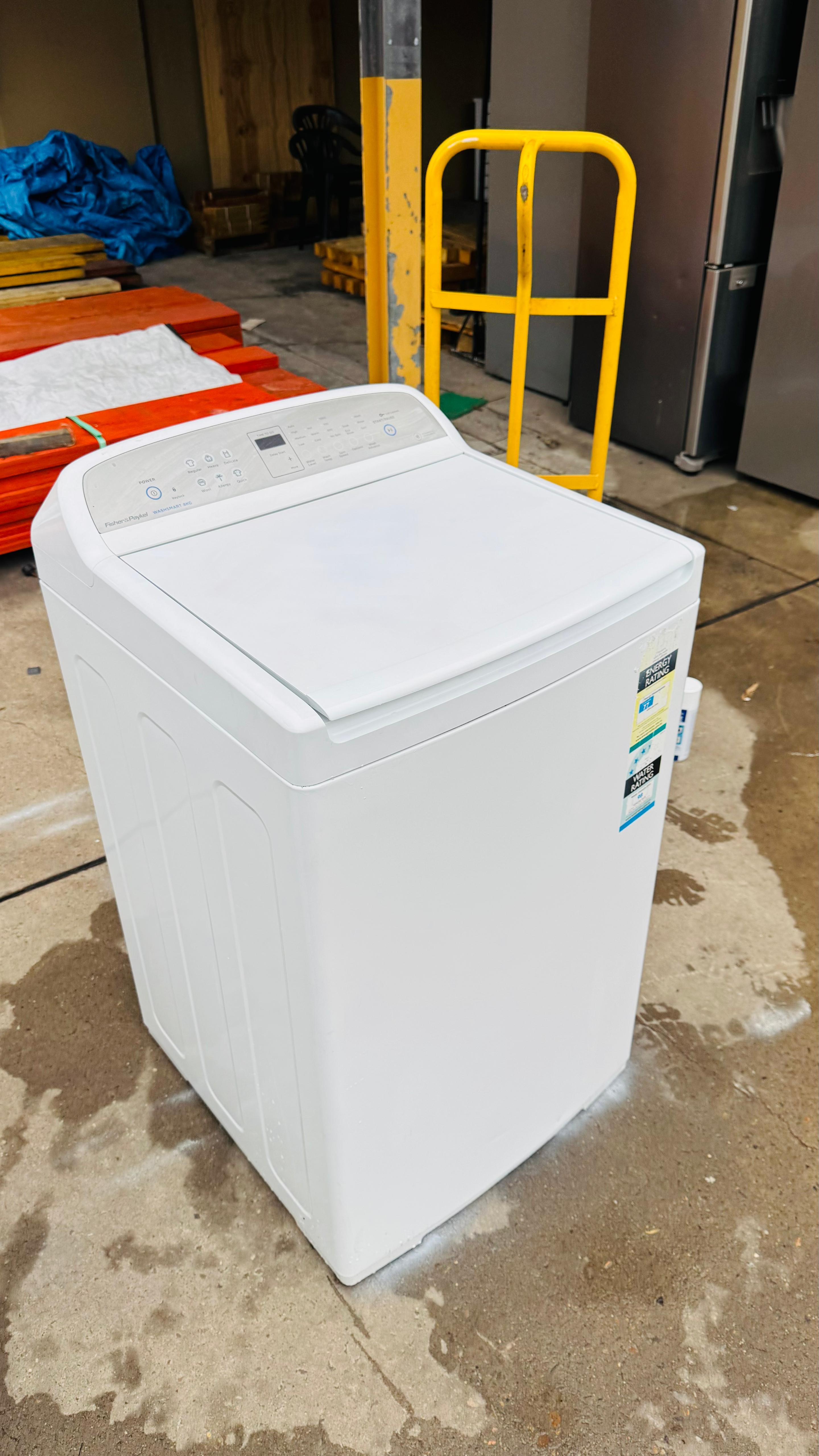 FISHER AND PAYKEL 8KGS TOP LOADER WASHING MACHINE