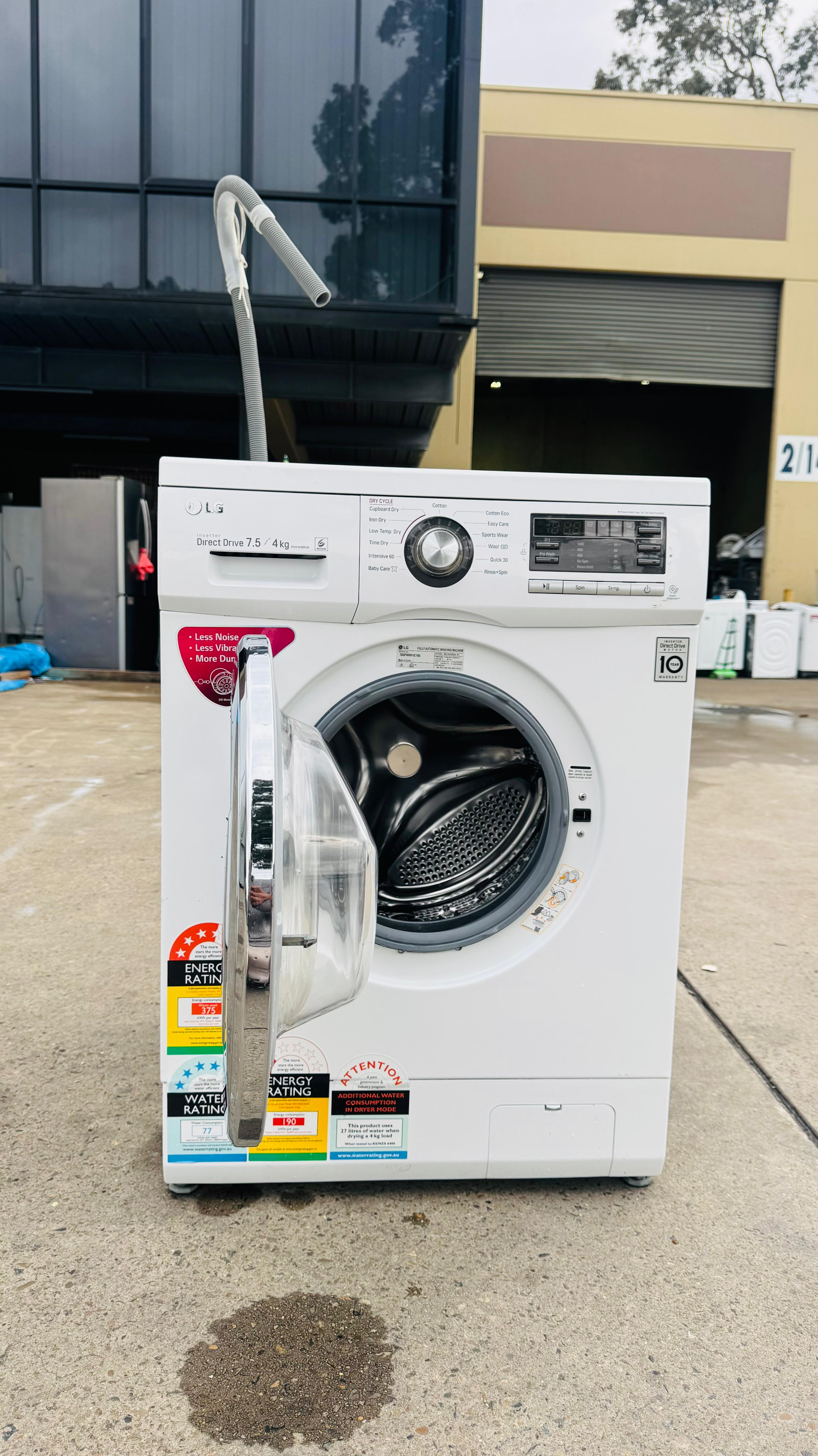 LG 7.5KGS FRONT LOADER WASHING MACHINE