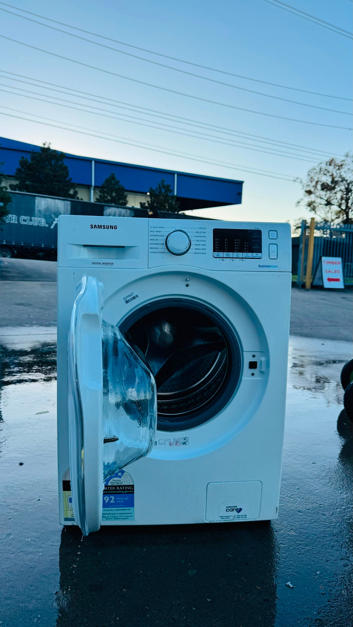 SAMSUNG 9.5KGS FRONT LOADER WASHING MACHINE