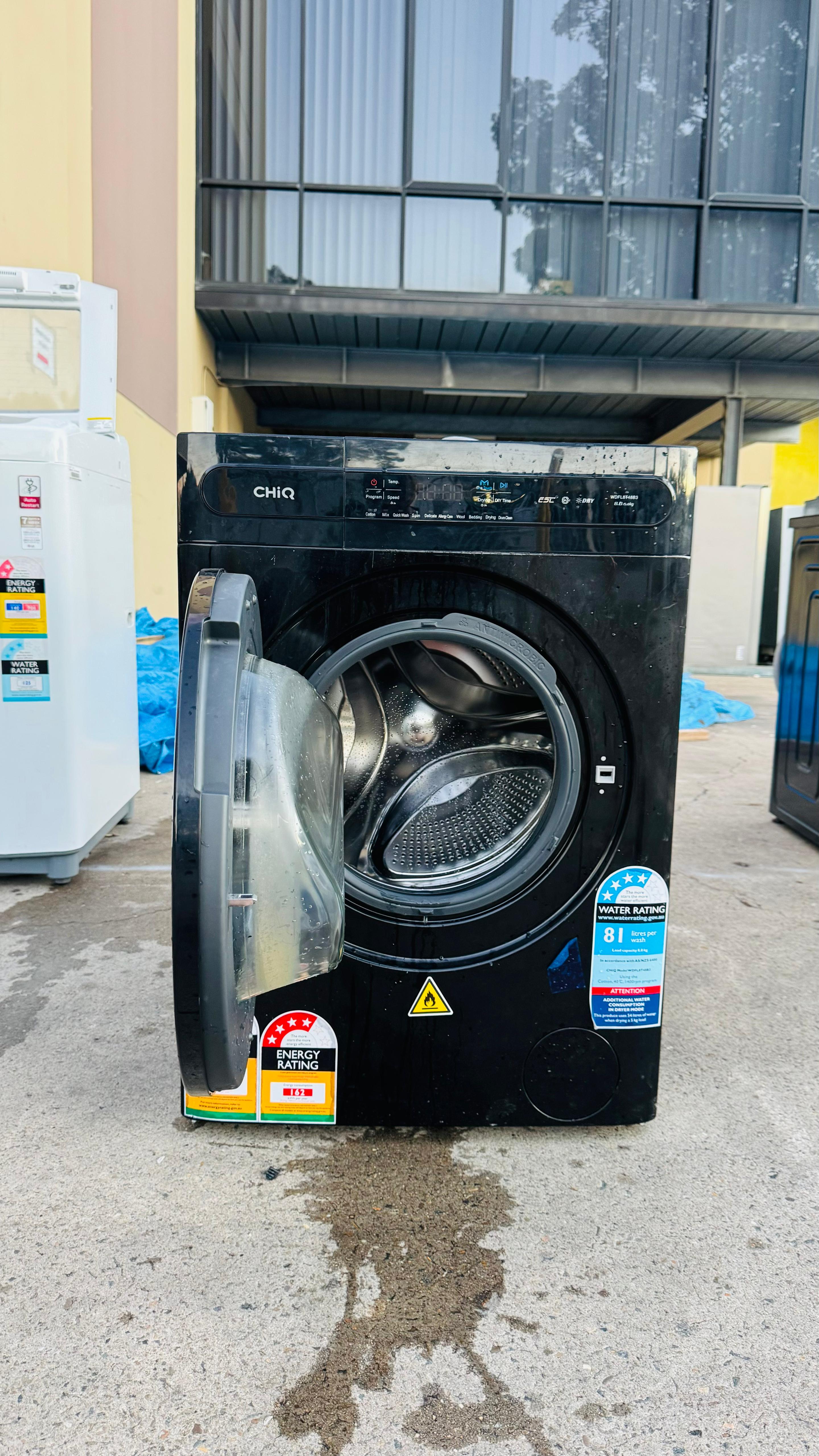 CHIQ 8 KGS FRONT LOADER WASHING MACHINE