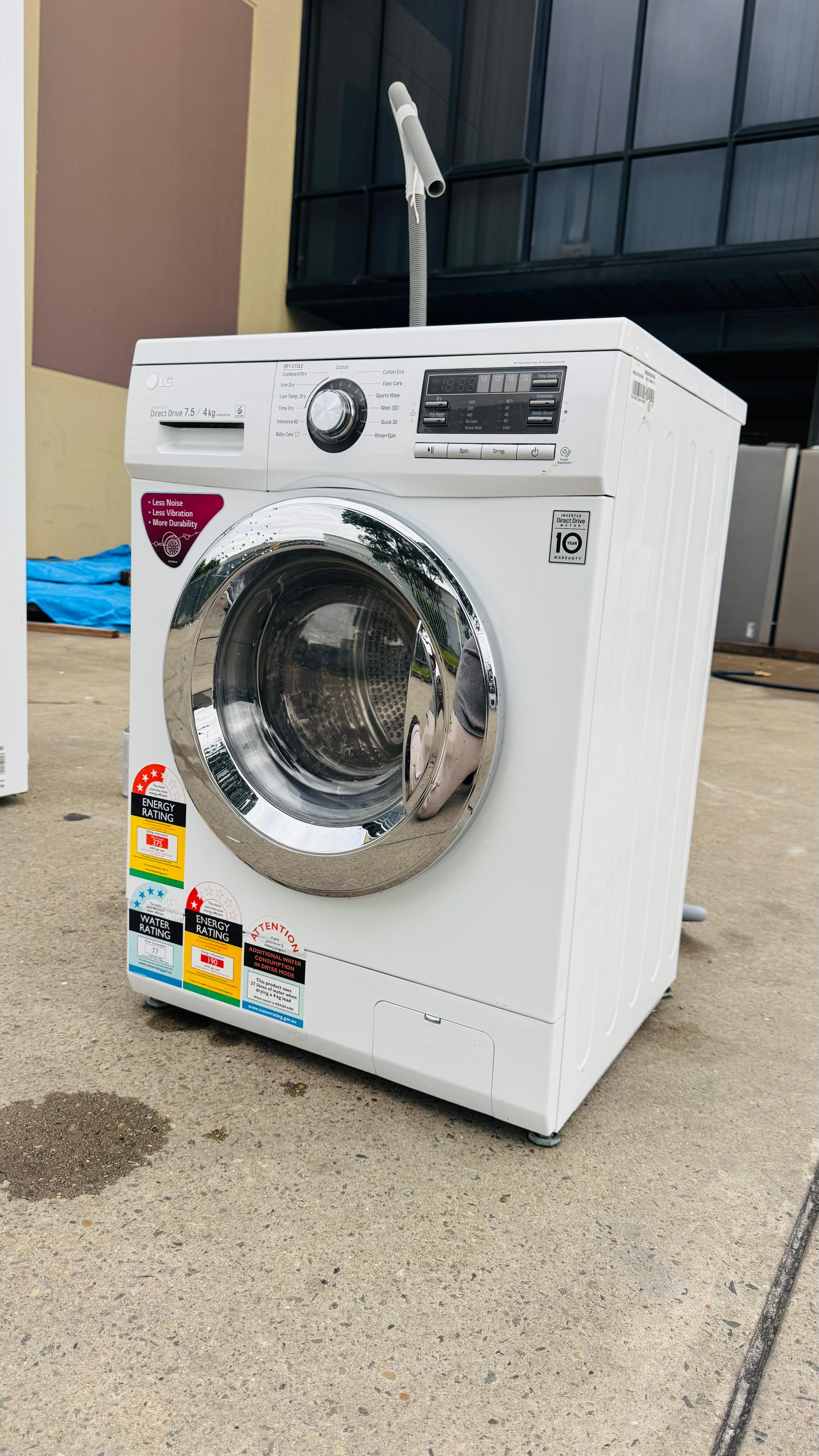 LG 7.5KGS FRONT LOADER WASHING MACHINE