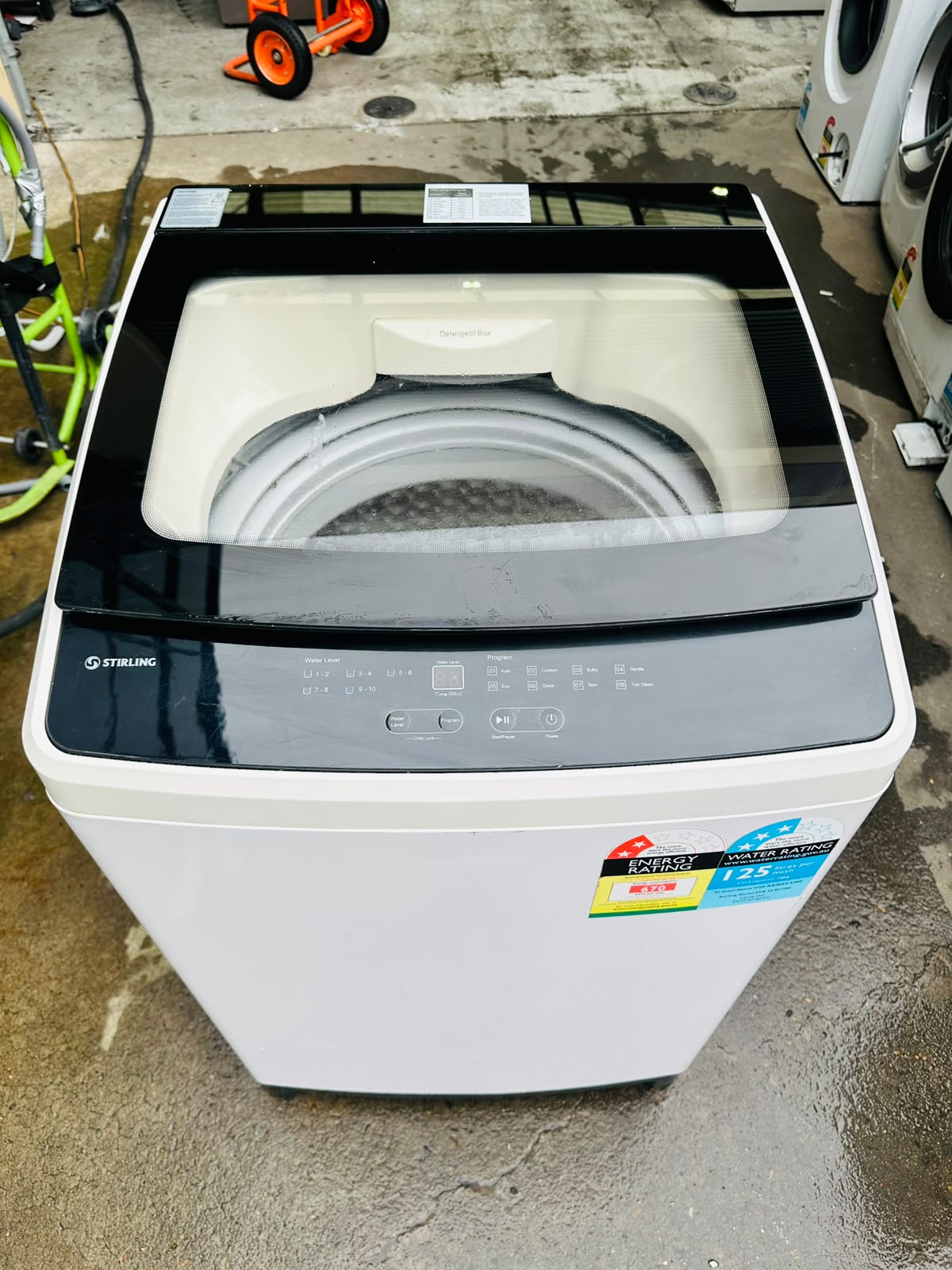 STIRLING 10KGS TOP LOADER WASHING MACHINE