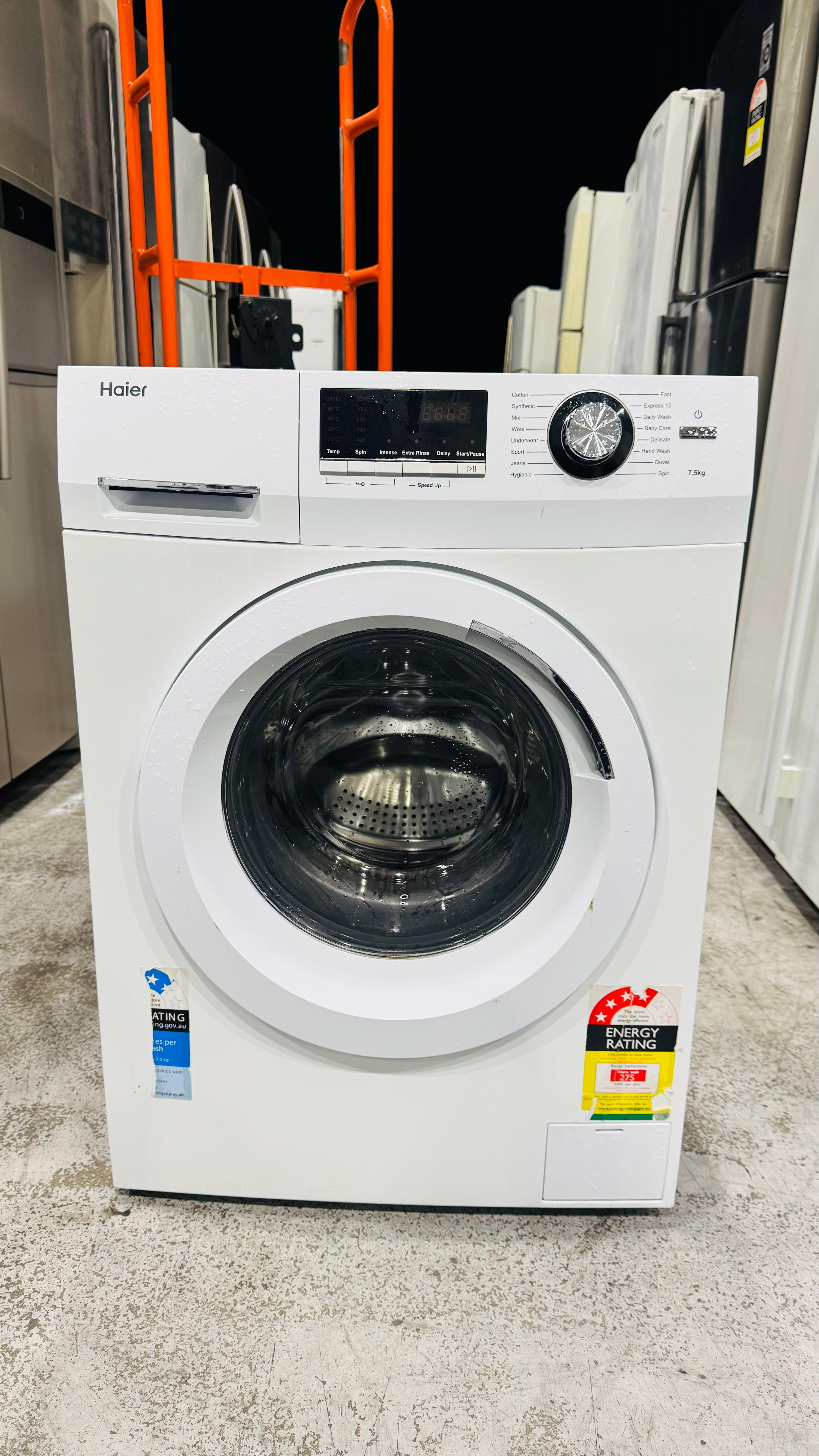 HAIER 7.5KGS FRONT LOADER WASHING MACHINE